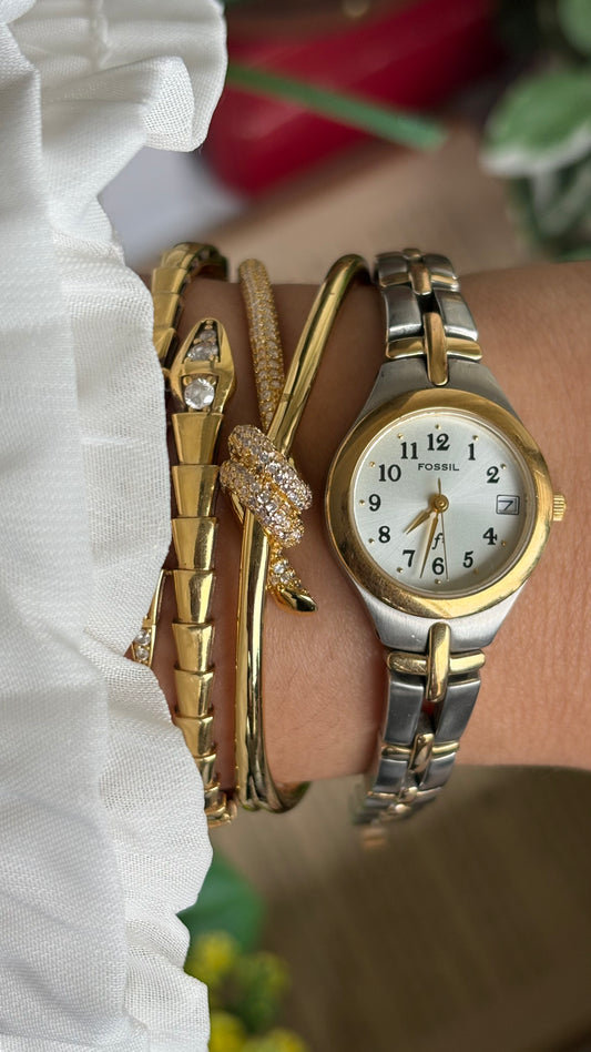 Vintage Fossil Watch in Two-Tone