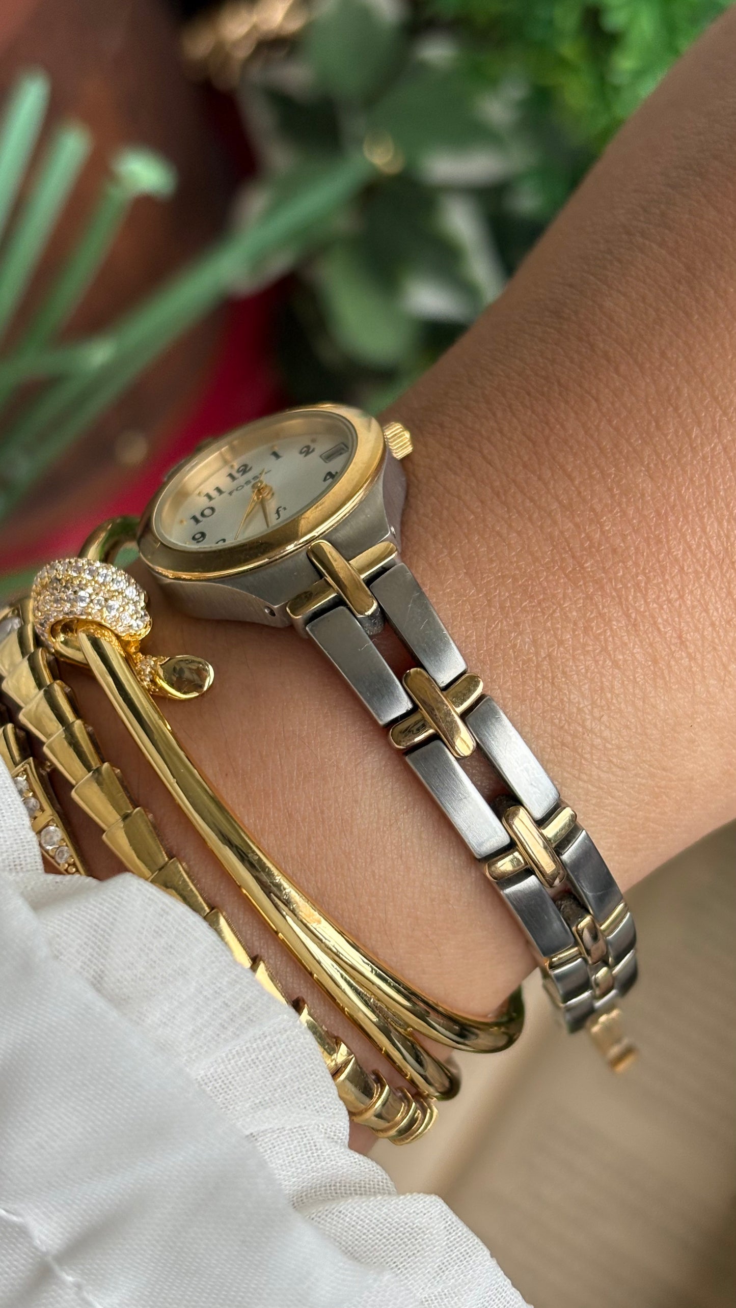 Vintage Fossil Watch in Two-Tone