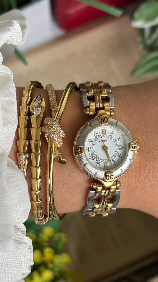 Vintage Fossil Watch in Two-Tone