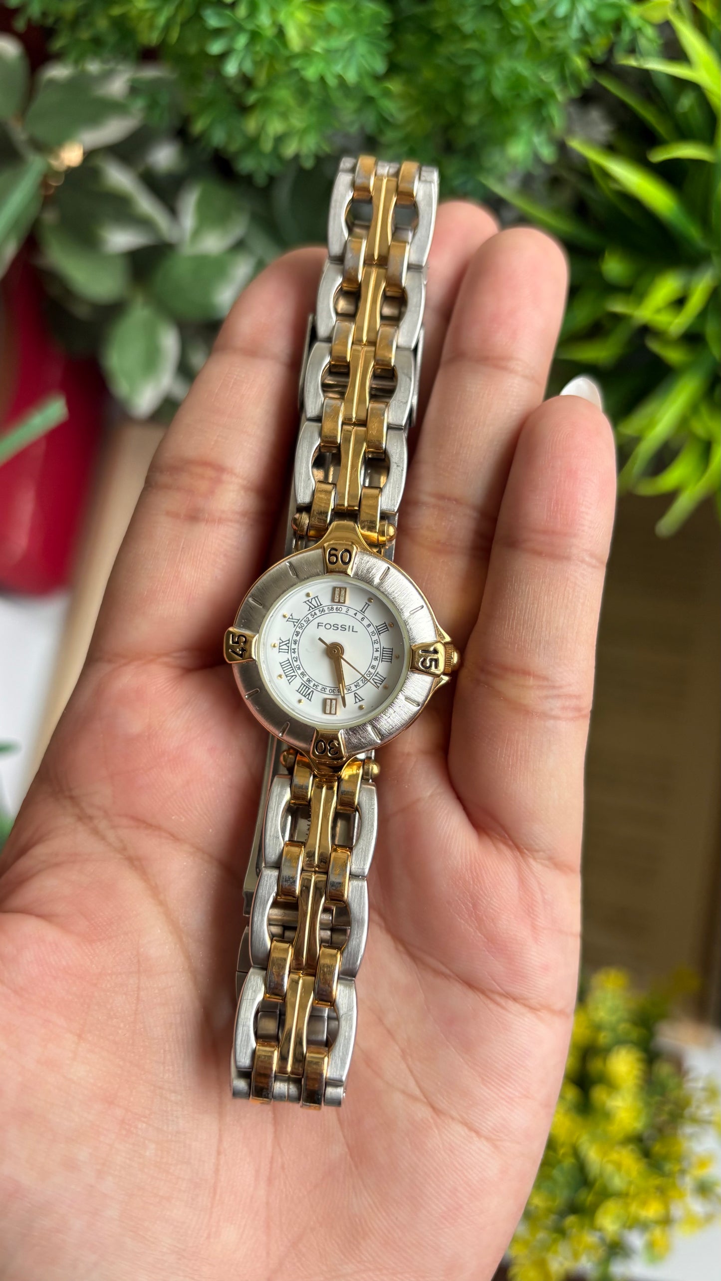 Vintage Fossil Watch in Two-Tone