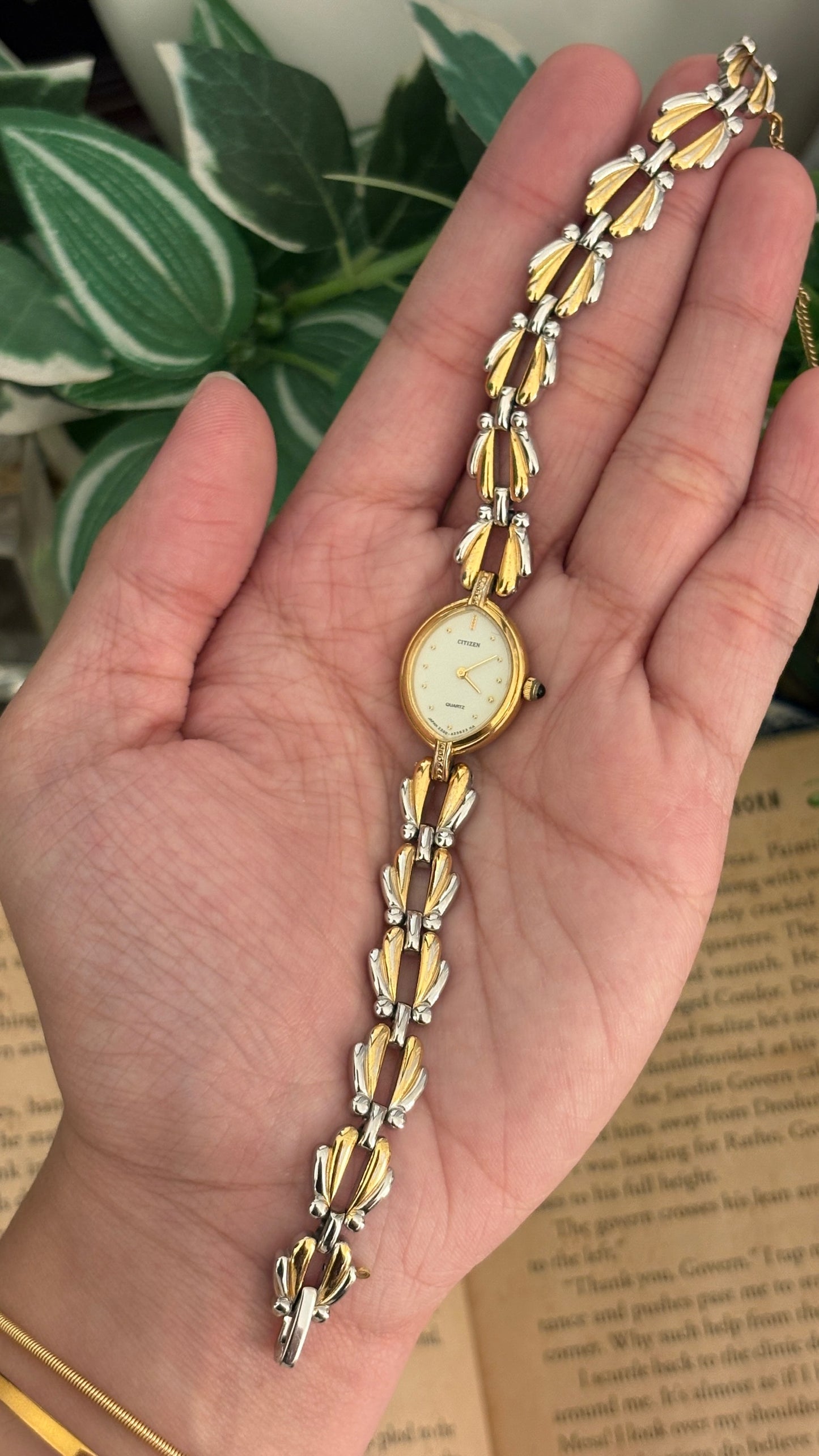 Extremely Rare Citizen Eye Dial Mermaid Tail Bracelet Watch in Two-Tone Quartz