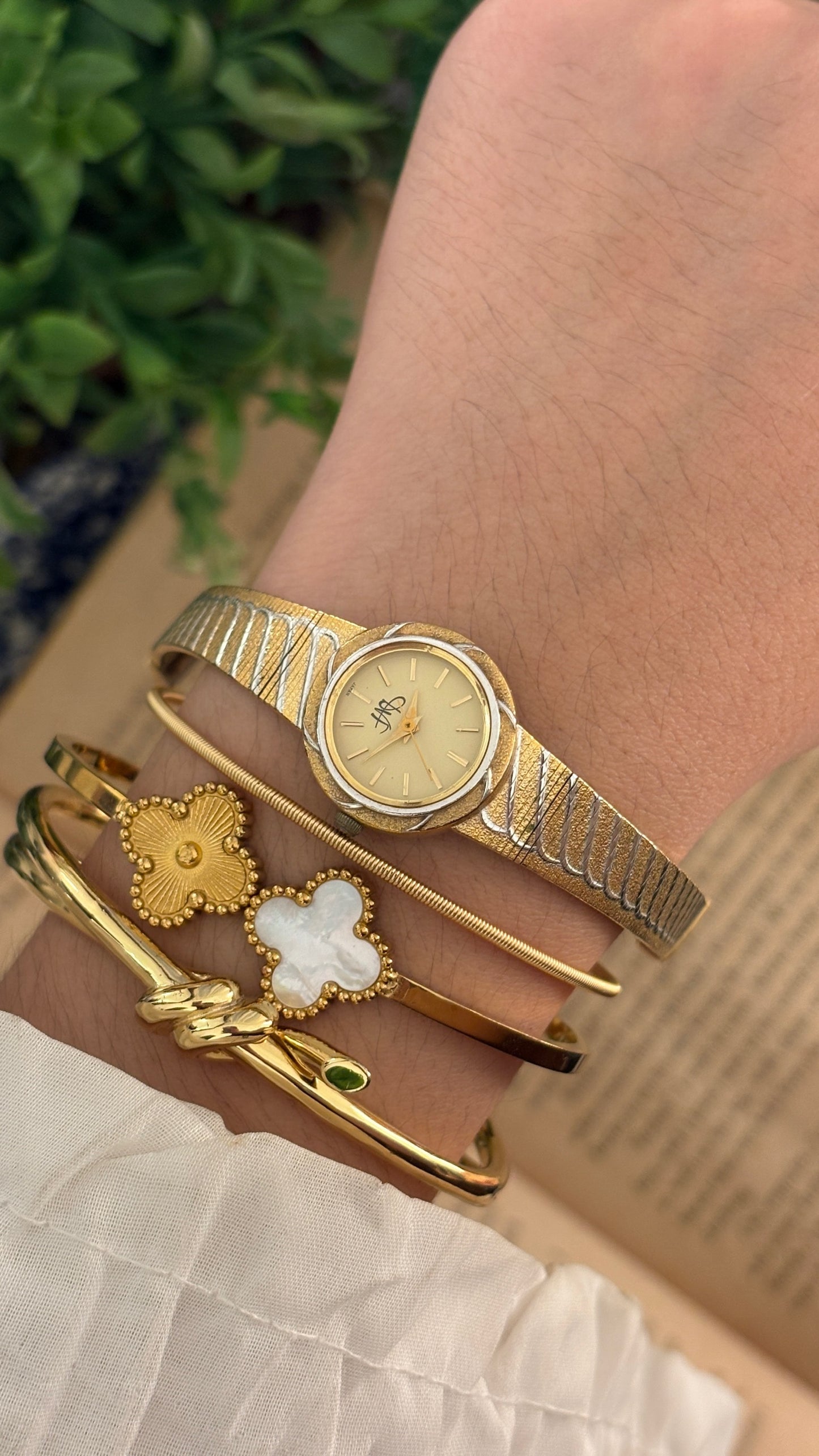 Vintage Diane Von Furstenberg Dress Watch in Two-Tone Quartz