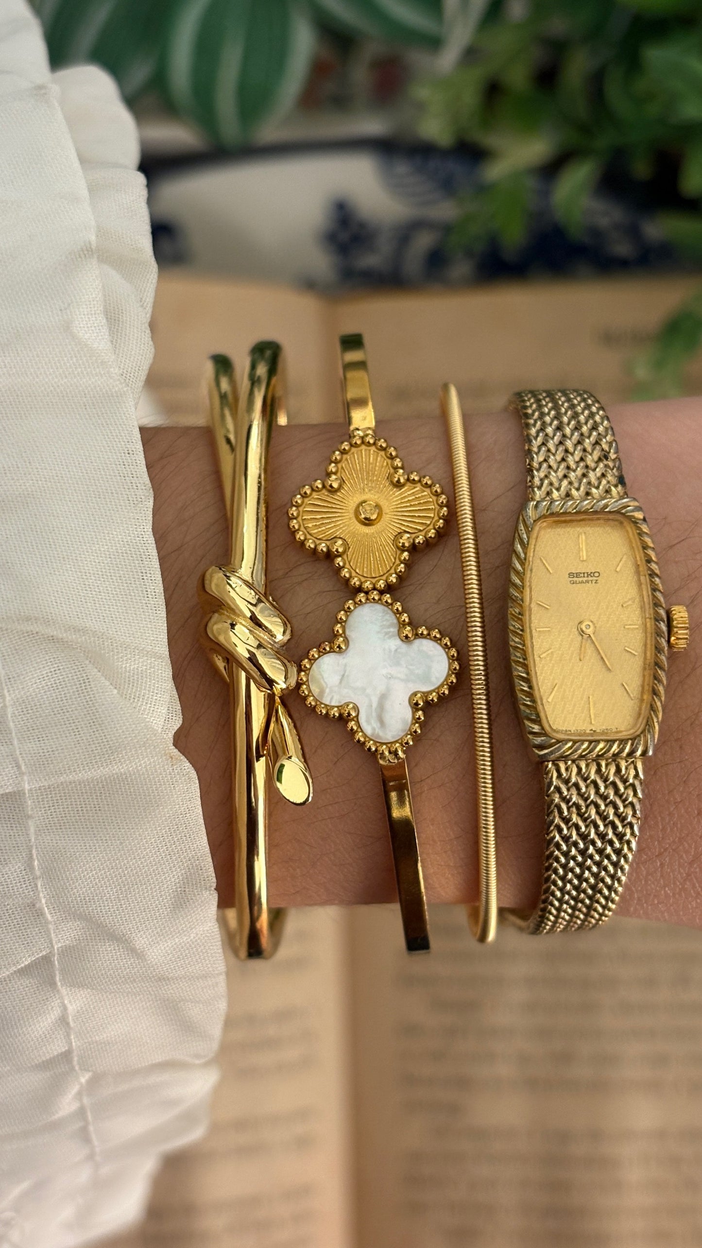 Rare Vintage Seiko Slim Tank Dress Watch in Gold Tone Quartz