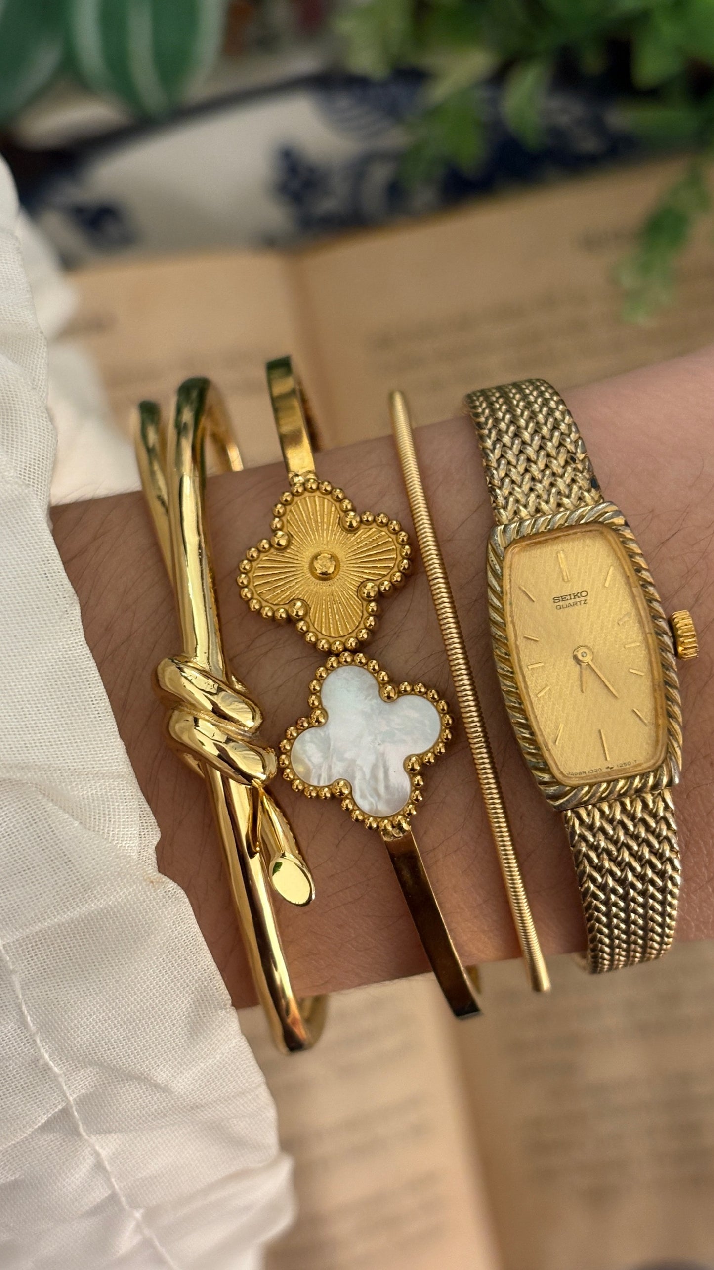 Rare Vintage Seiko Slim Tank Dress Watch in Gold Tone Quartz
