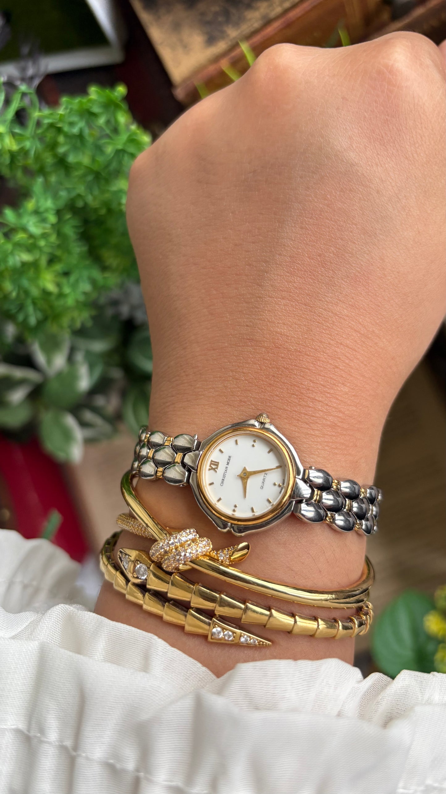 Vintage Christian Mode Swiss Watch in Two-Tone