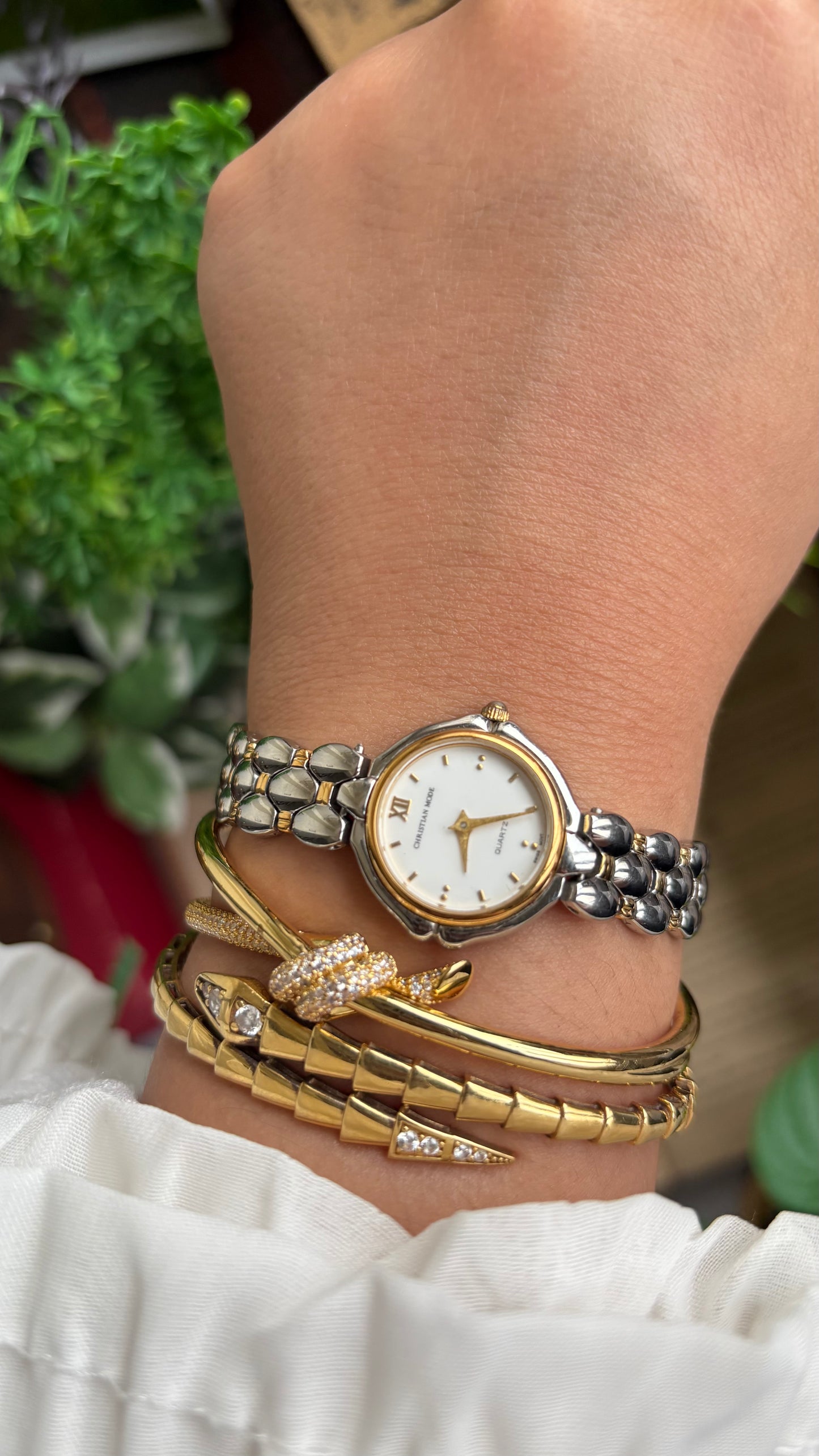 Vintage Christian Mode Swiss Watch in Two-Tone