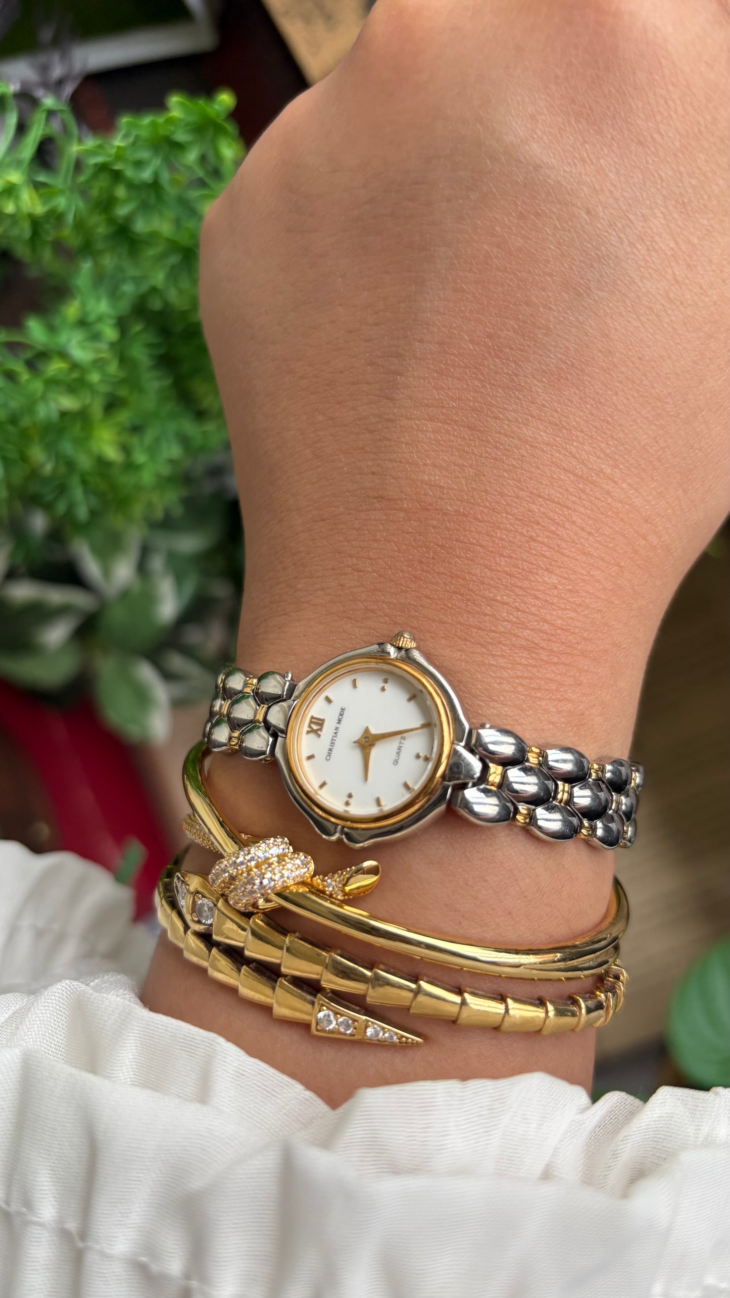Vintage Christian Mode Swiss Watch in Two-Tone