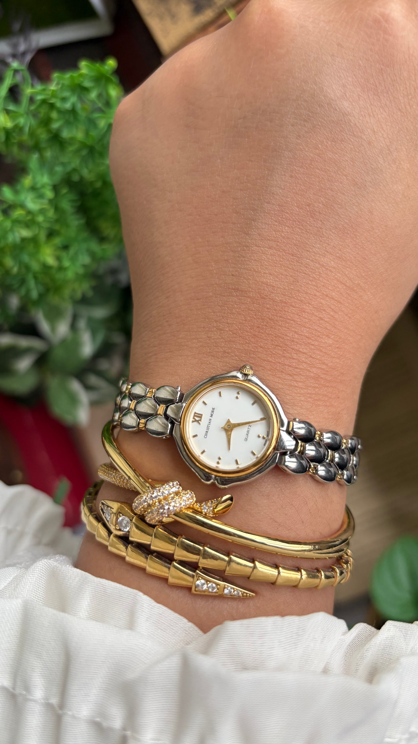 Vintage Christian Mode Swiss Watch in Two-Tone