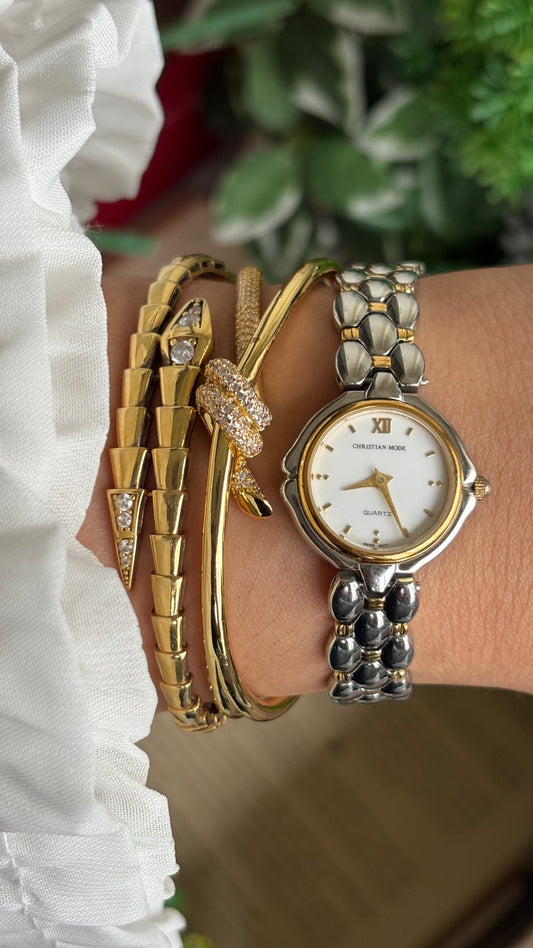 Vintage Christian Mode Swiss Watch in Two-Tone