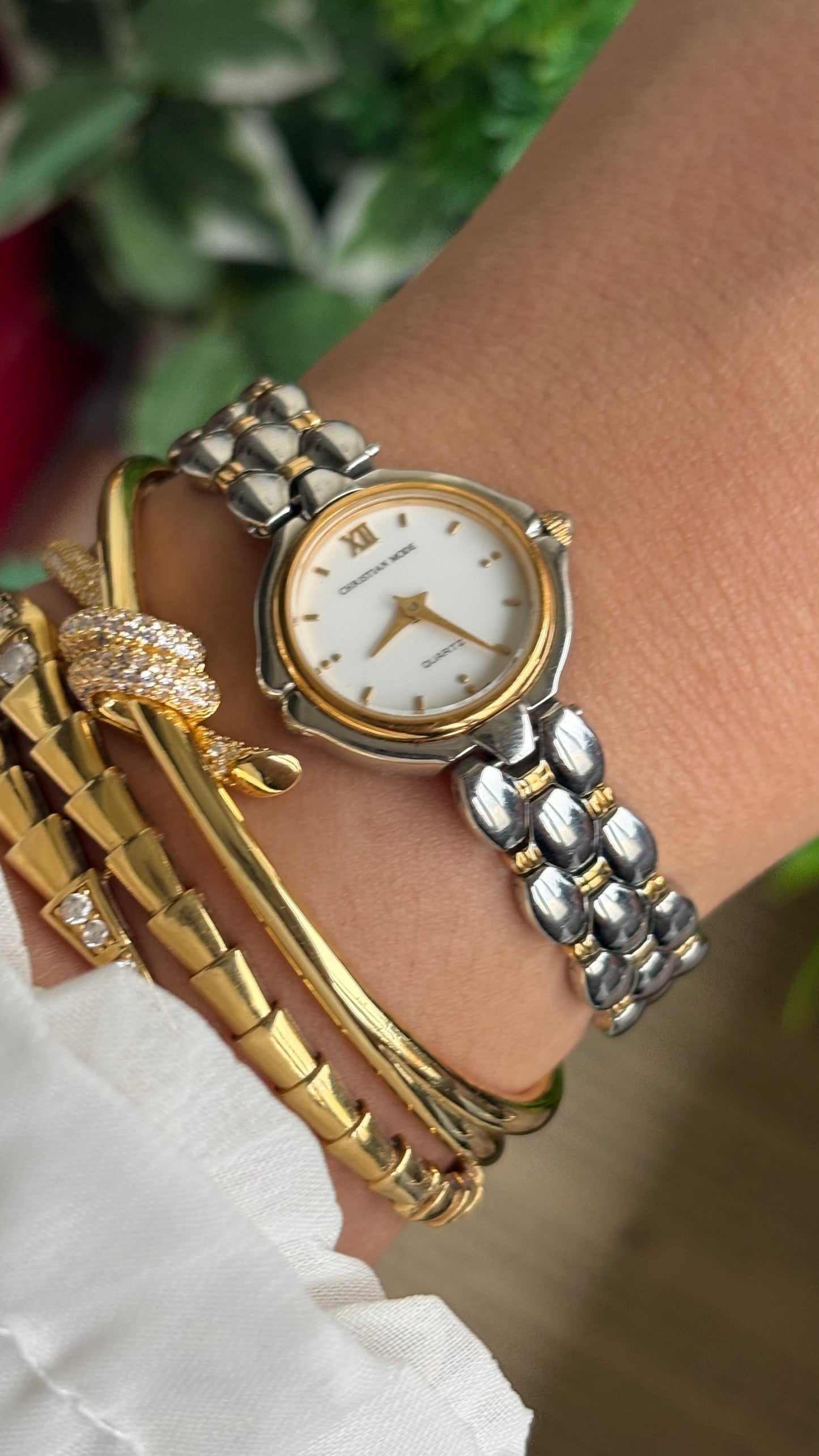 Vintage Christian Mode Swiss Watch in Two-Tone