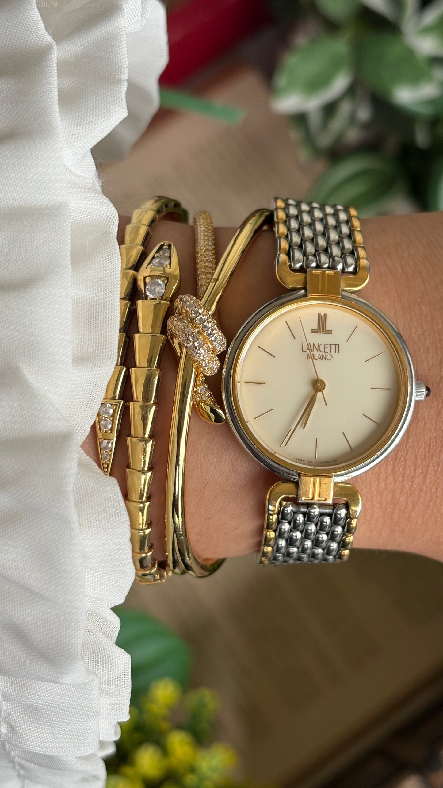 Vintage Lancetti Milano Watch in Two-Tone Watch