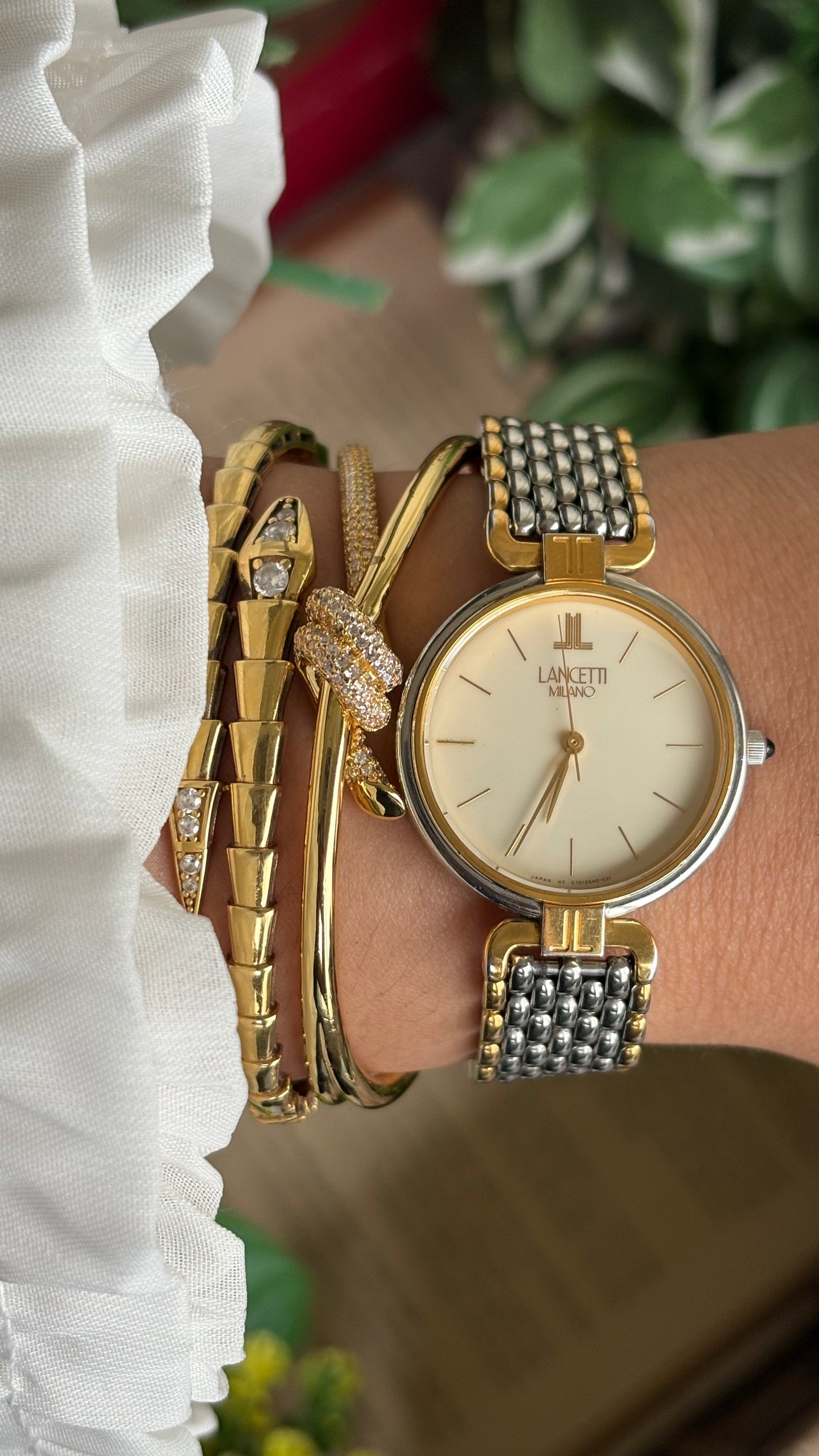 Vintage Lancetti Milano Watch in Two-Tone Watch