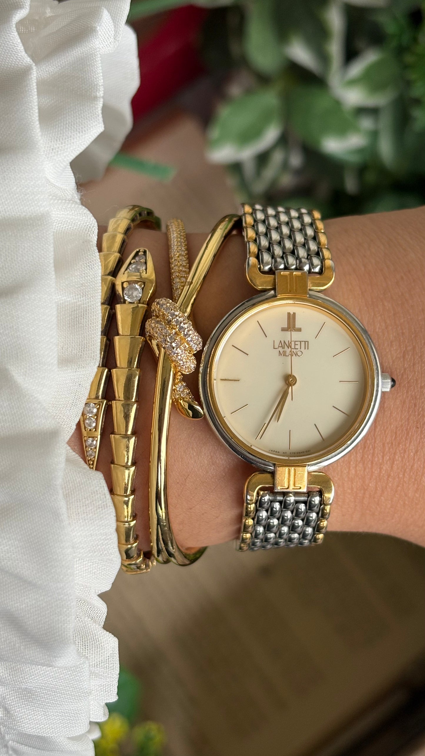 Vintage Lancetti Milano Watch in Two-Tone Watch
