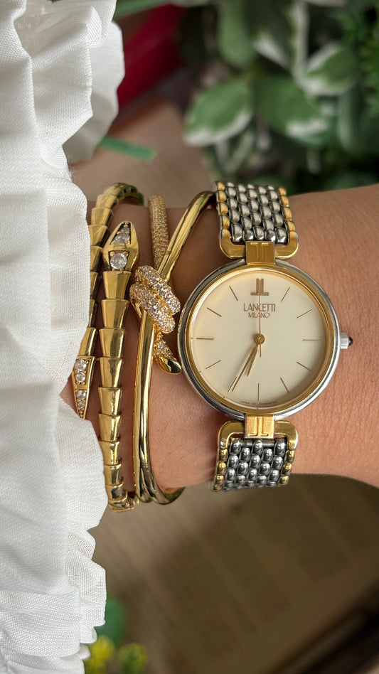 Vintage Lancetti Milano Watch in Two-Tone Watch
