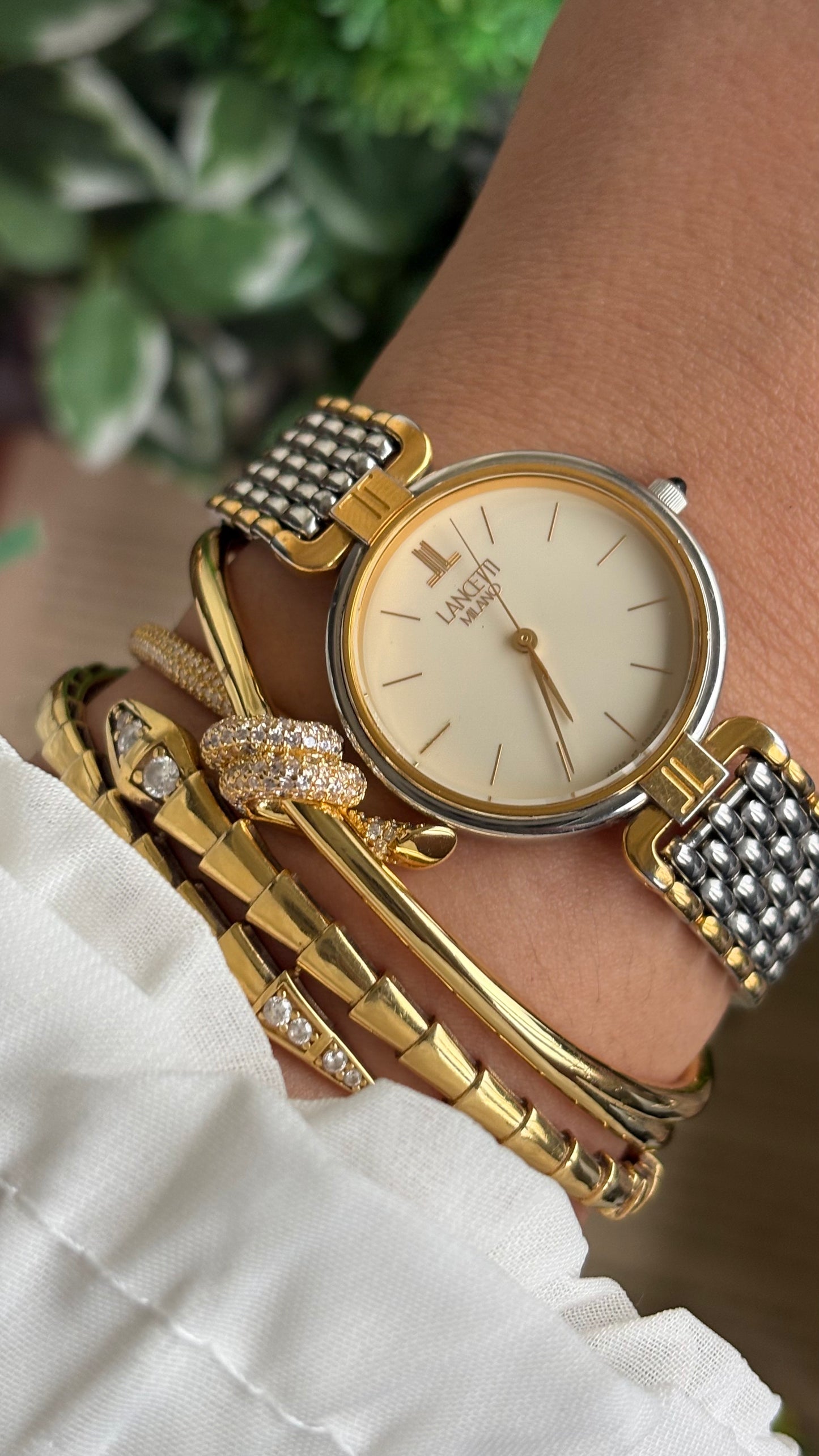 Vintage Lancetti Milano Watch in Two-Tone Watch