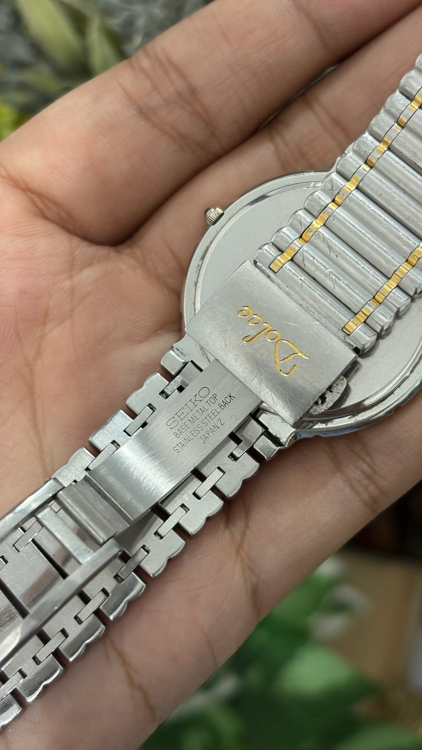 Rare Vintage Seiko Dolce Mens Classic Watch in Two-Tone Quartz