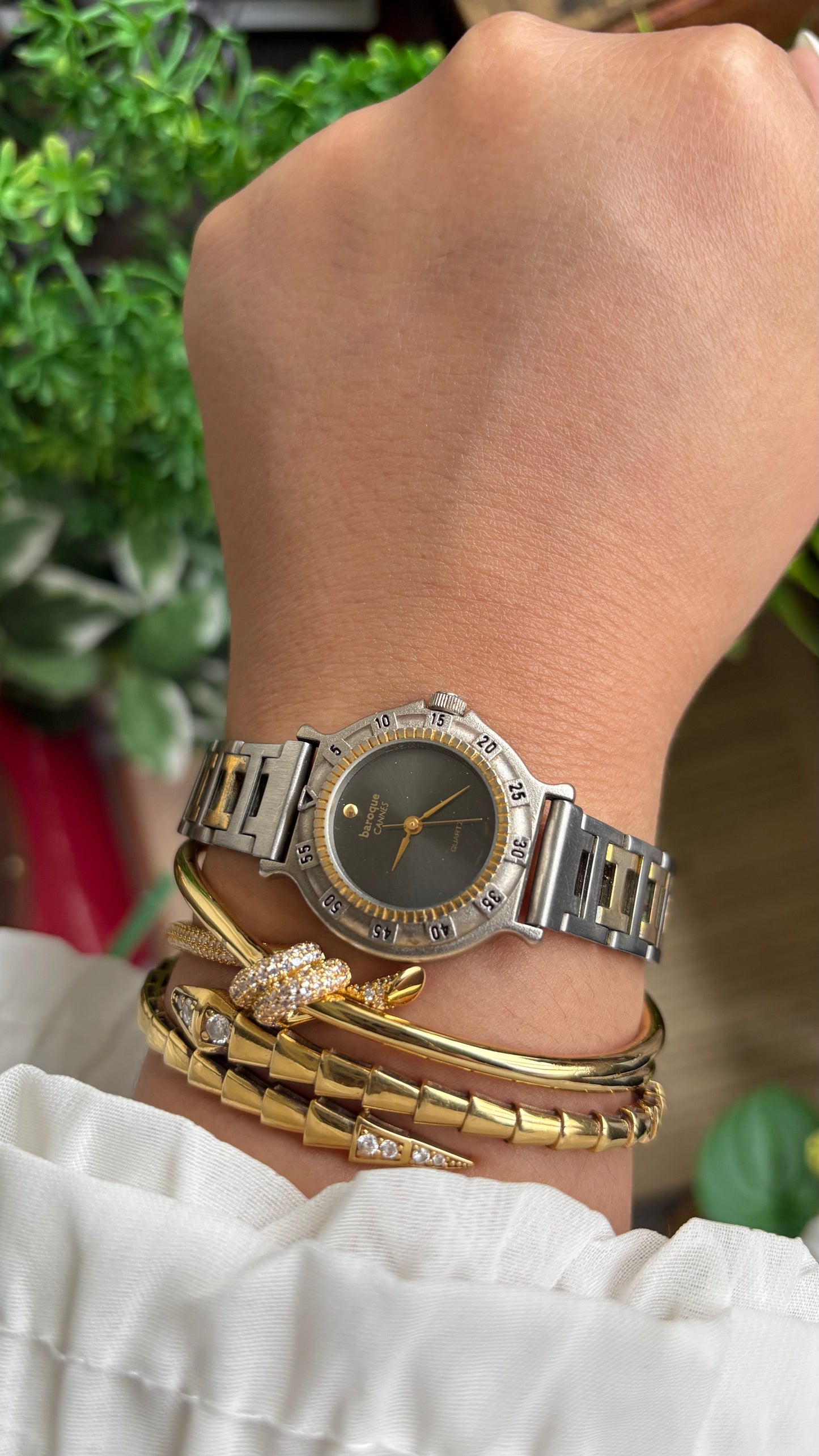 Vintage Baroque Cannes Watch in Two-Tone