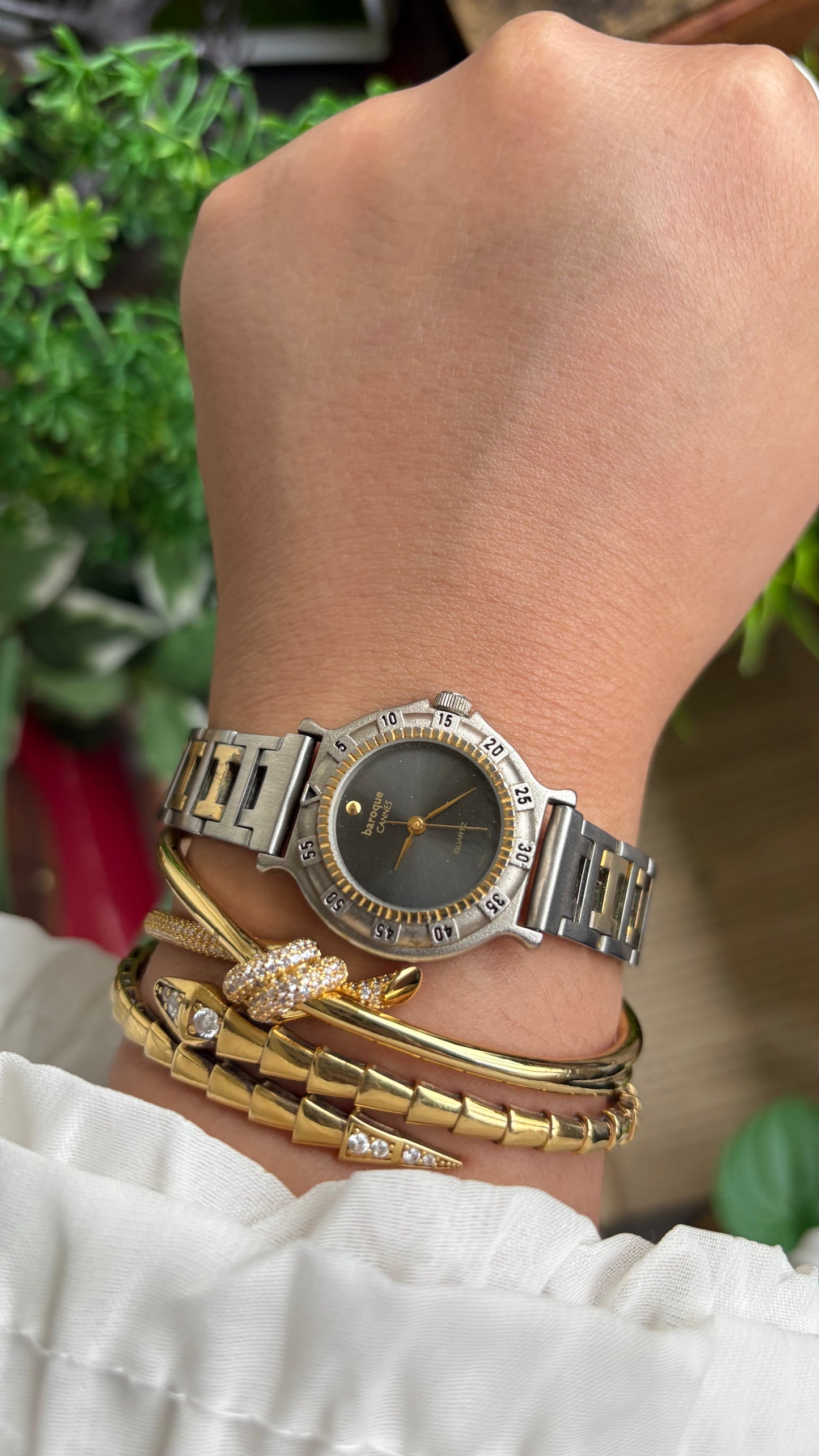 Vintage Baroque Cannes Watch in Two-Tone