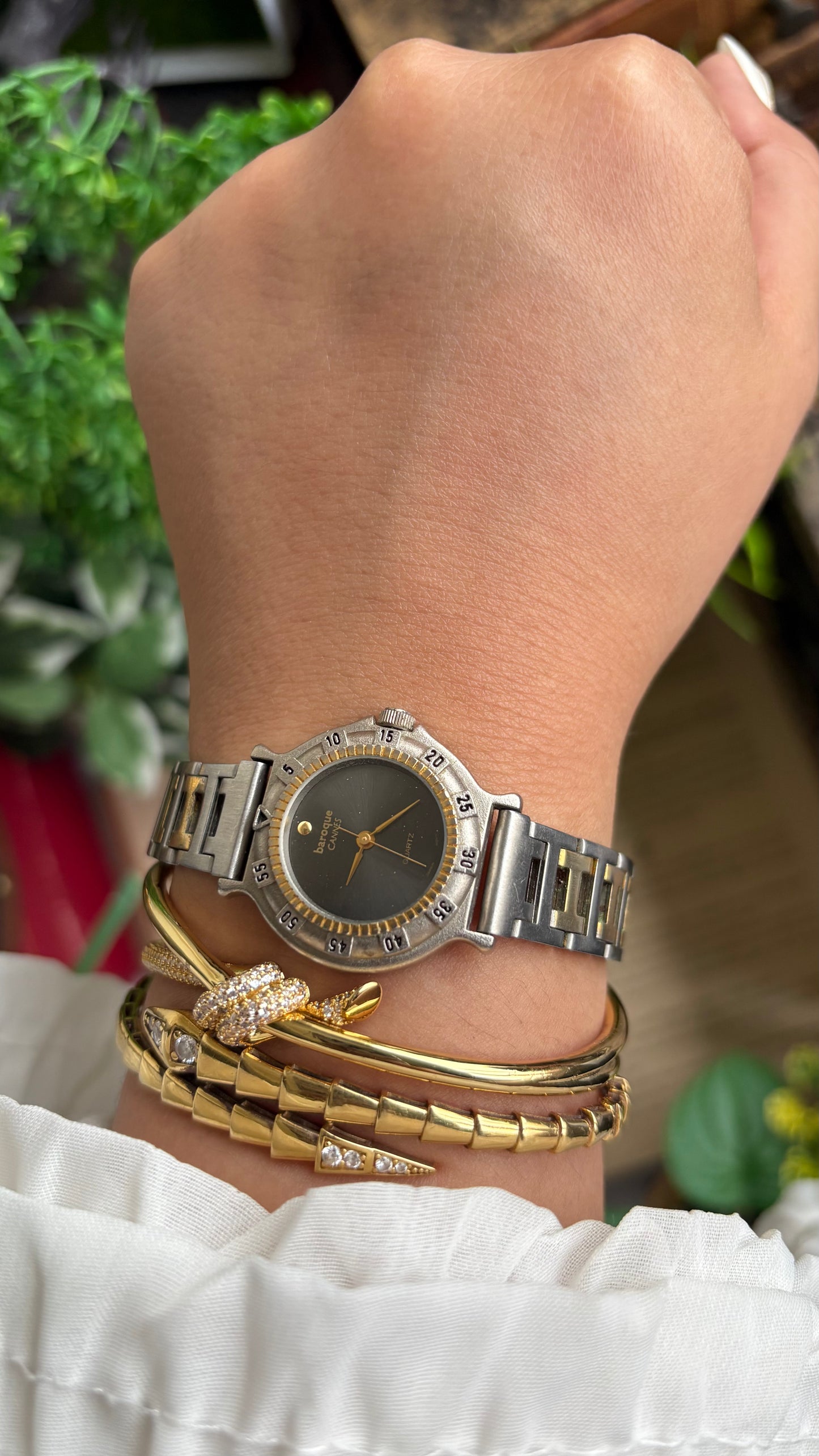 Vintage Baroque Cannes Watch in Two-Tone