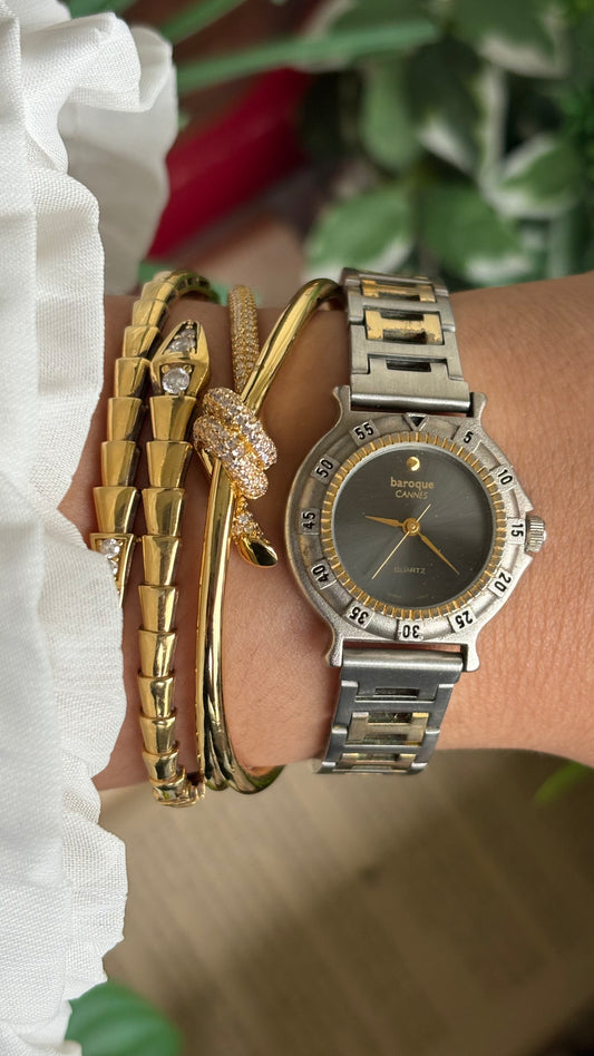 Vintage Baroque Cannes Watch in Two-Tone