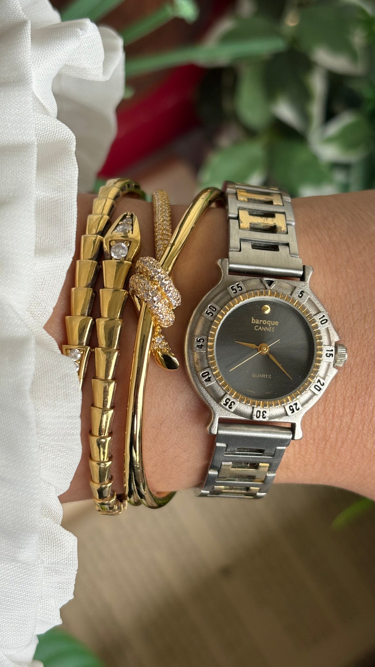 Vintage Baroque Cannes Watch in Two-Tone