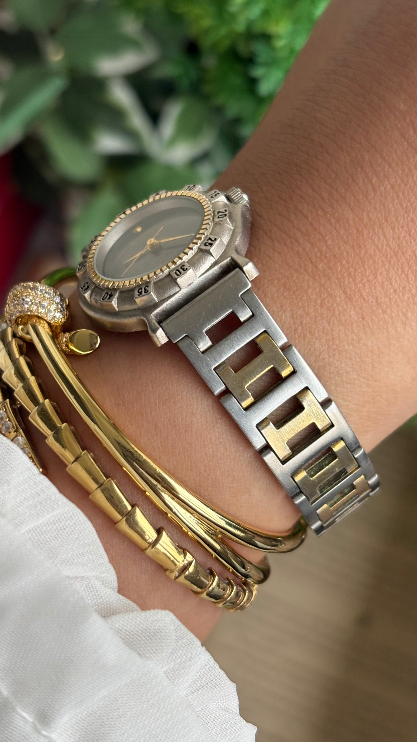Vintage Baroque Cannes Watch in Two-Tone