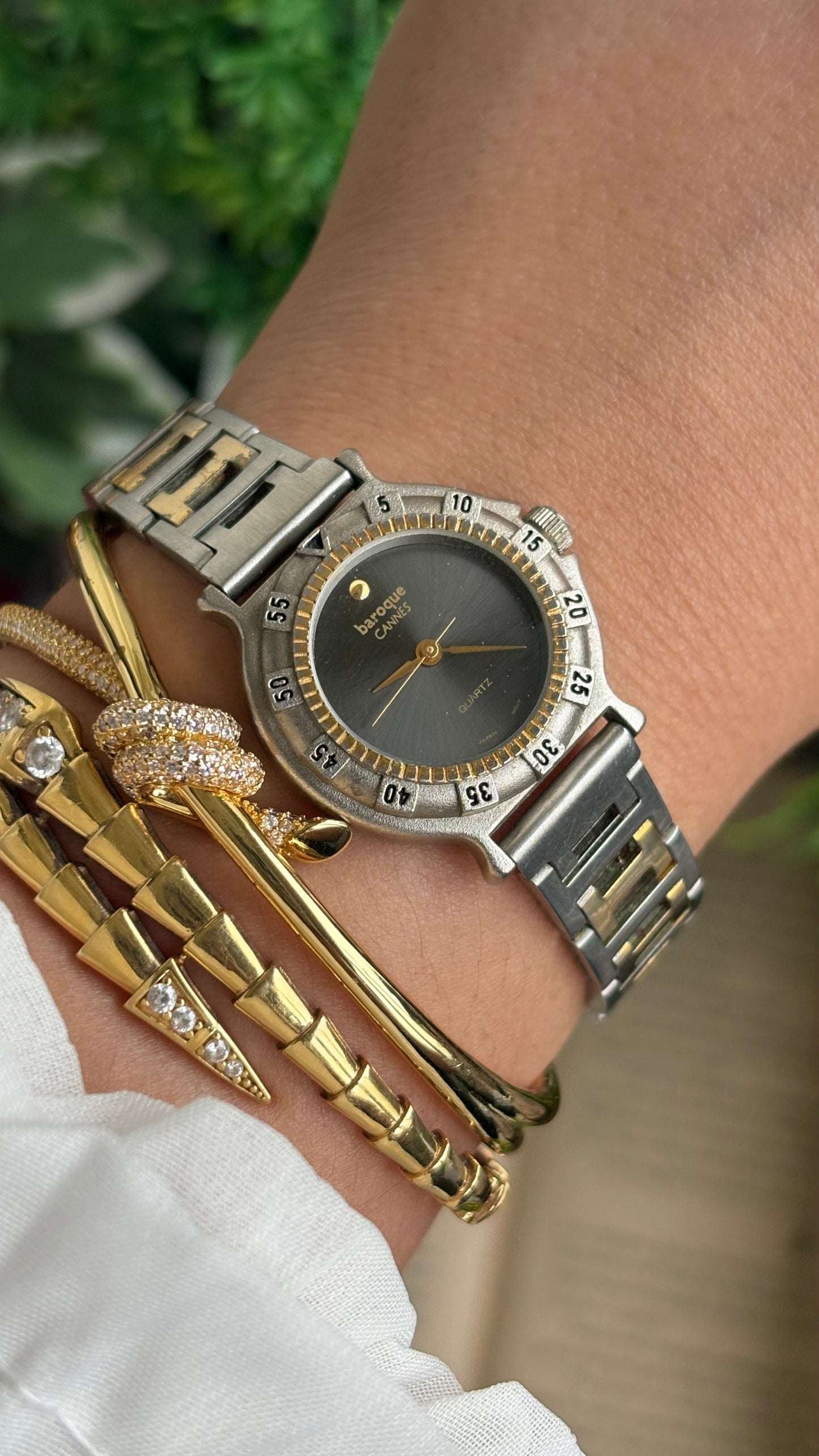 Vintage Baroque Cannes Watch in Two-Tone