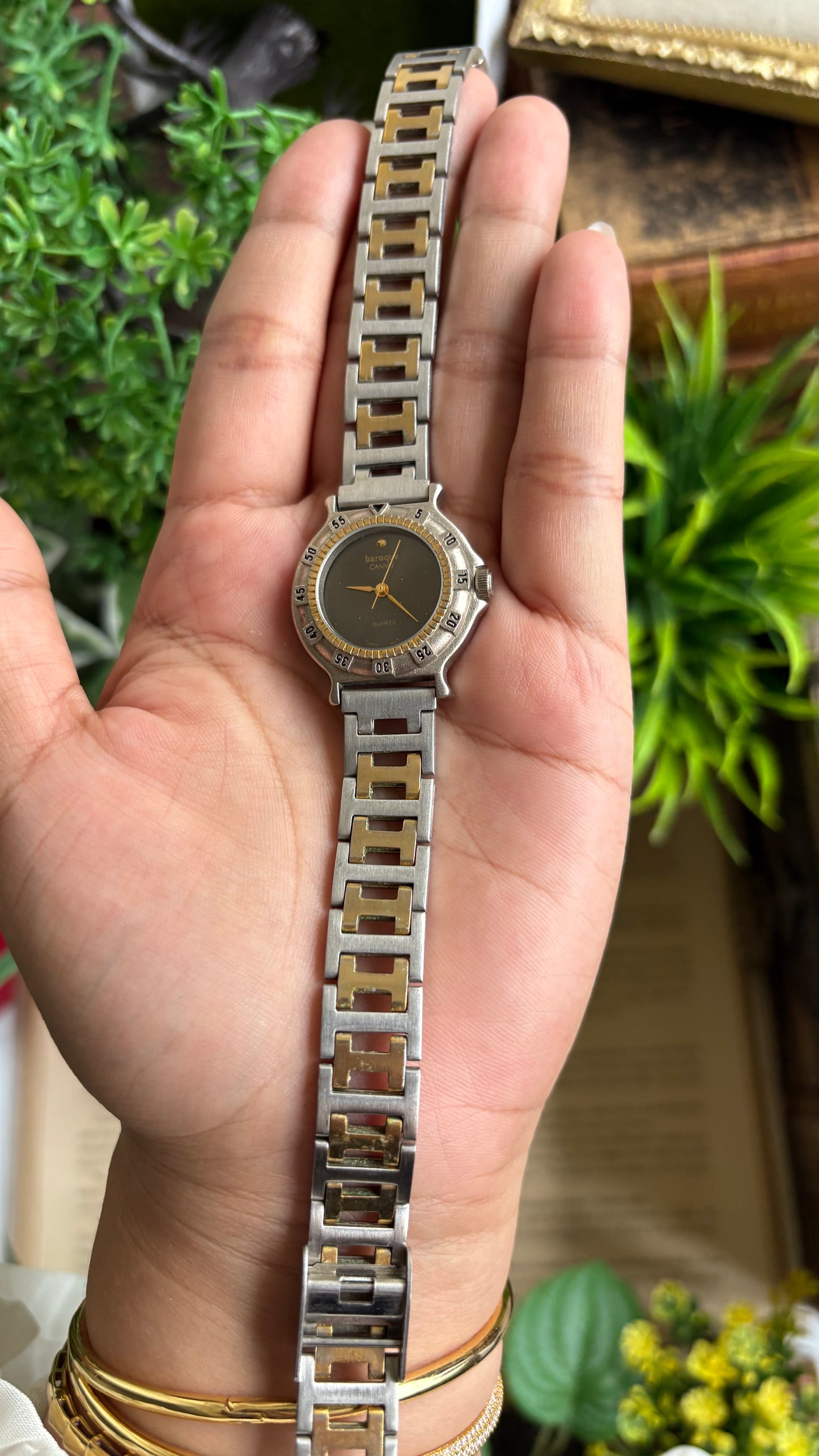 Vintage Baroque Cannes Watch in Two-Tone
