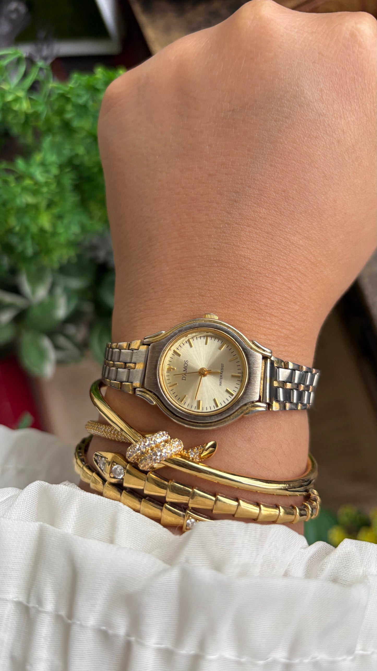 Vintage D'amos Watch in Two-Tone
