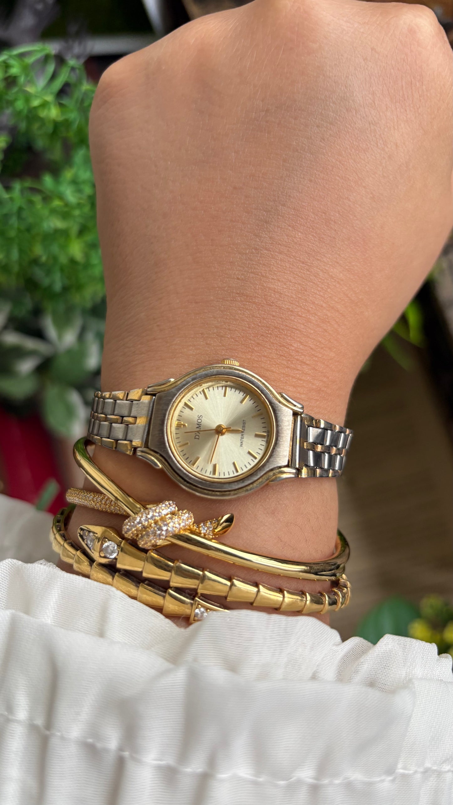 Vintage D'amos Watch in Two-Tone