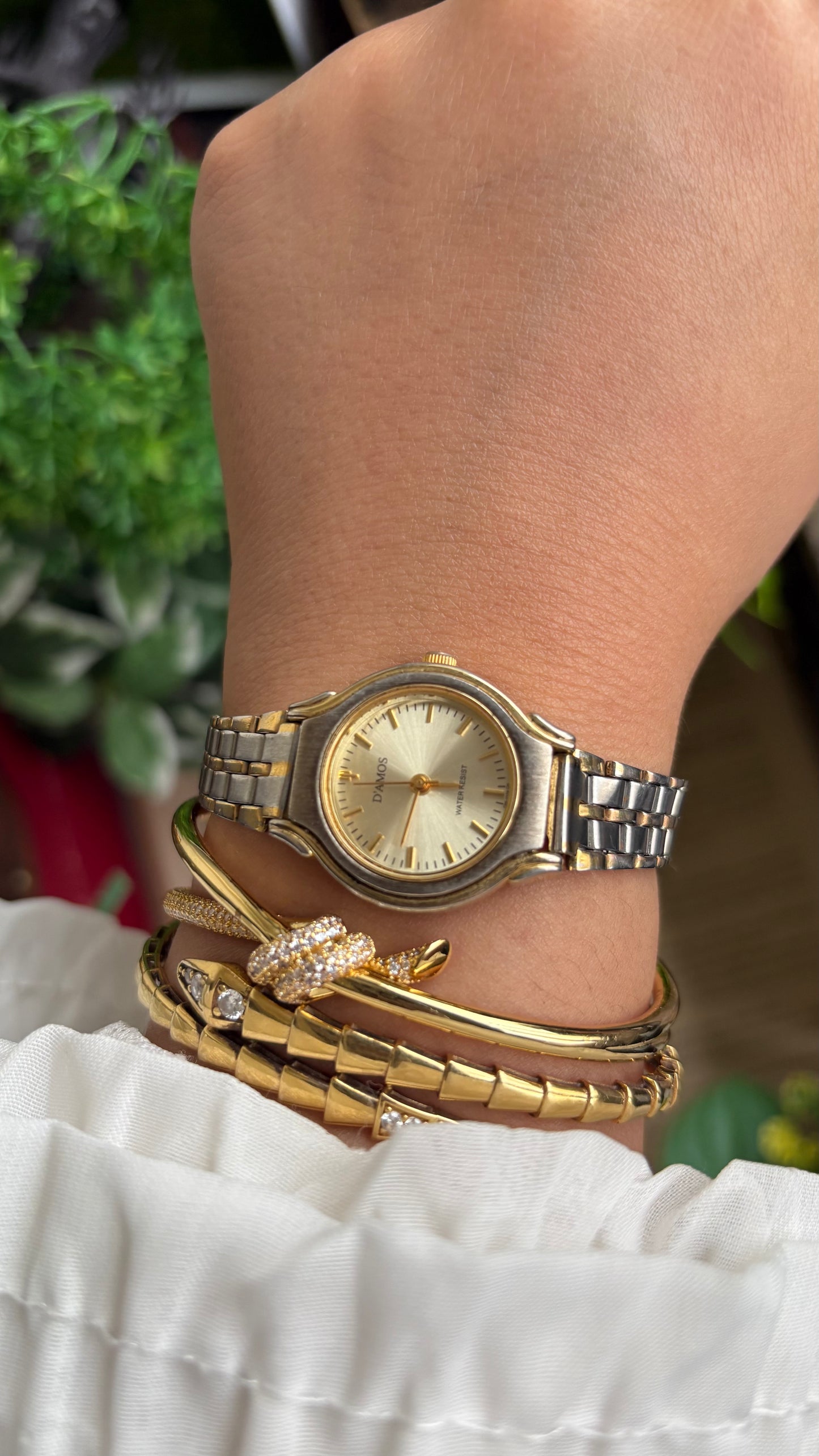 Vintage D'amos Watch in Two-Tone