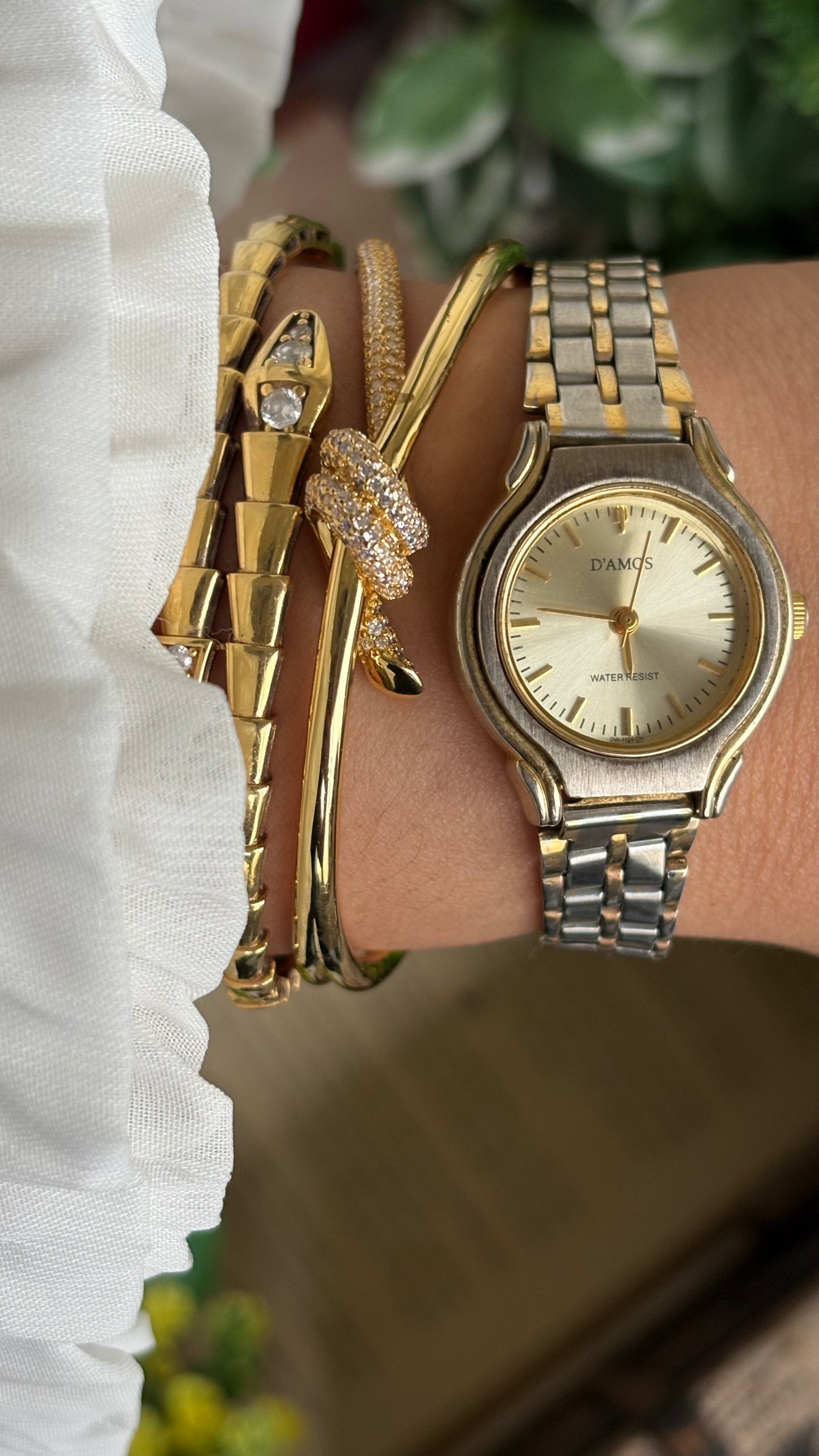 Vintage D'amos Watch in Two-Tone