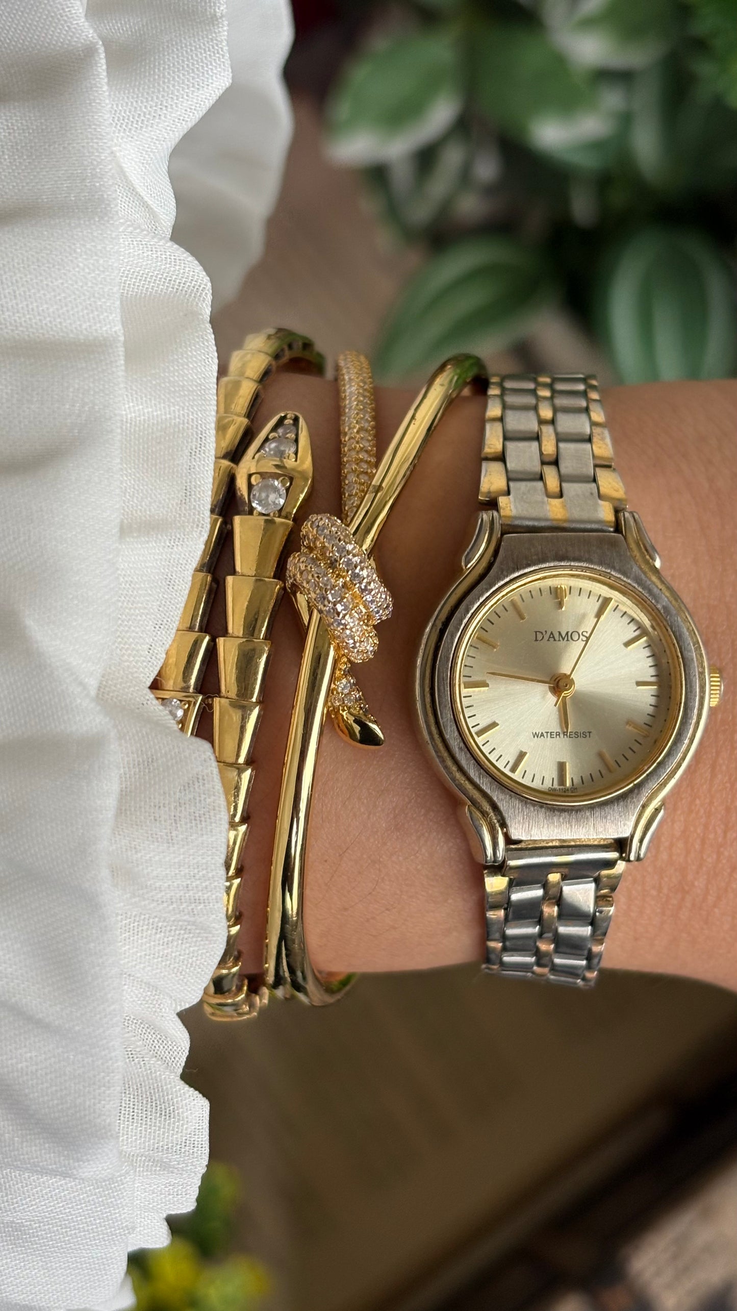 Vintage D'amos Watch in Two-Tone