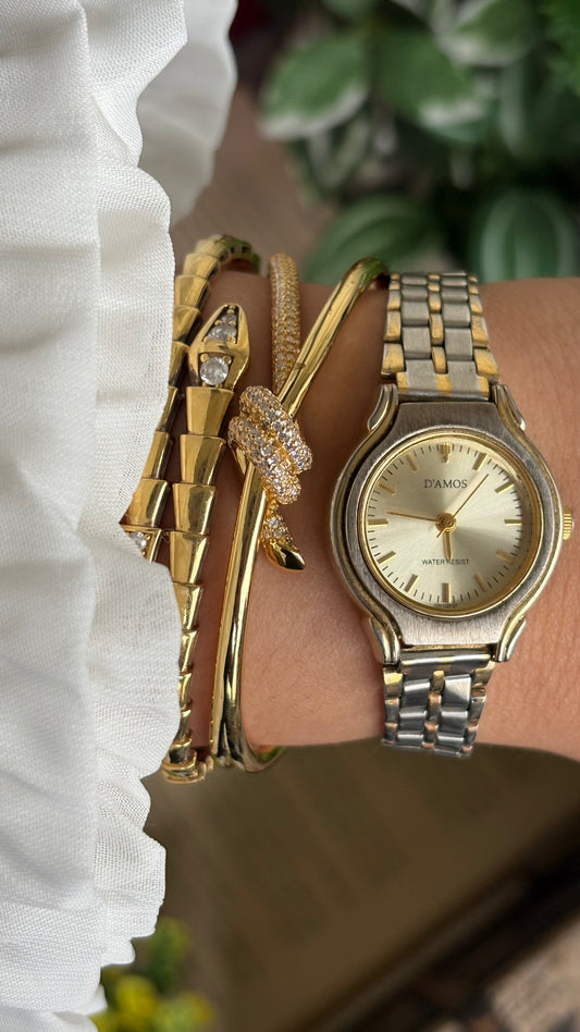 Vintage D'amos Watch in Two-Tone