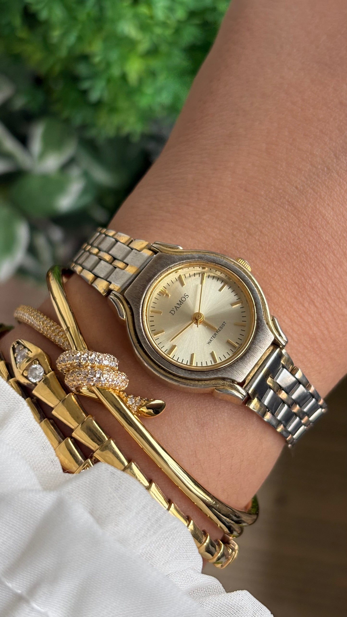 Vintage D'amos Watch in Two-Tone