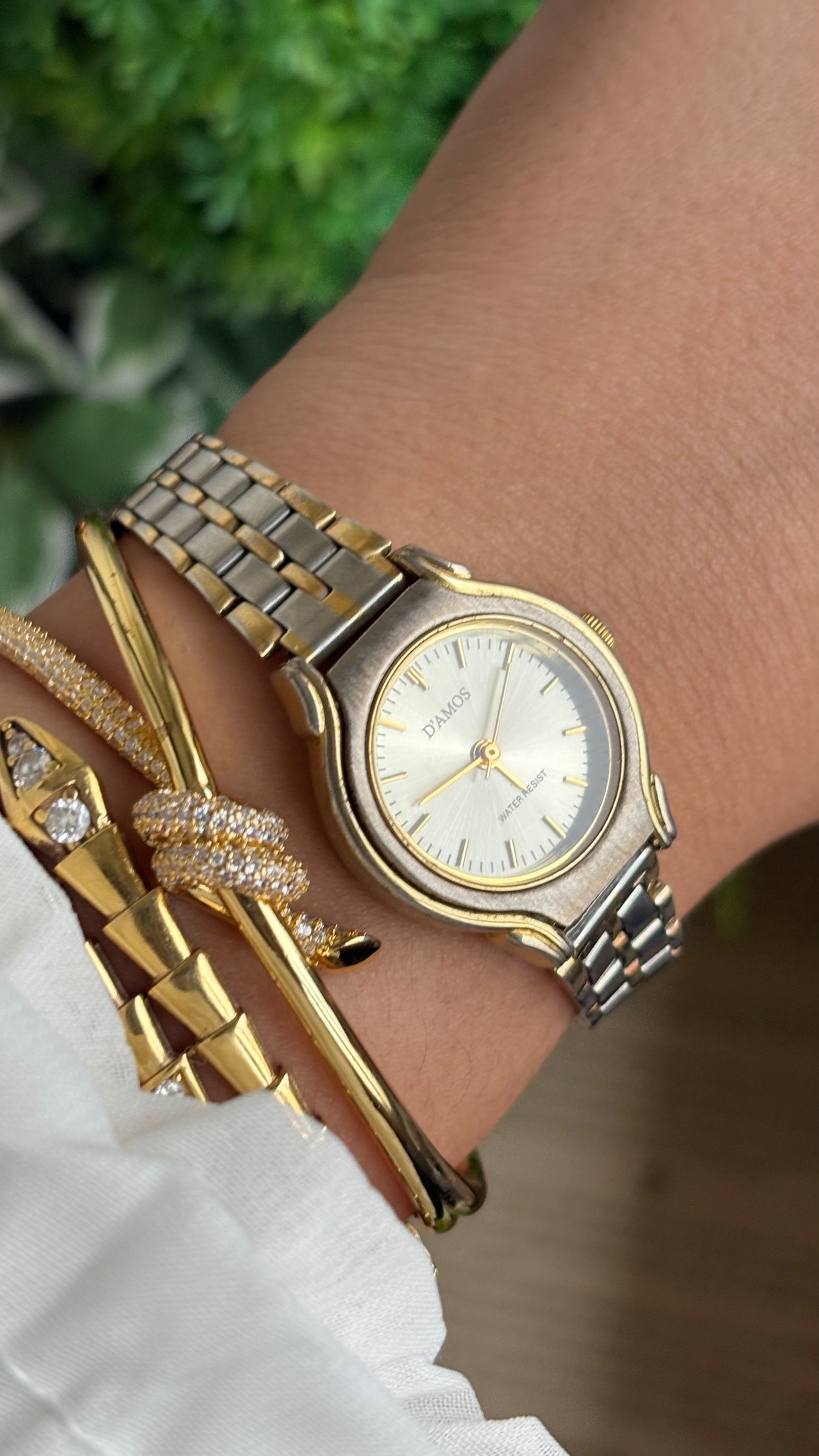 Vintage D'amos Watch in Two-Tone