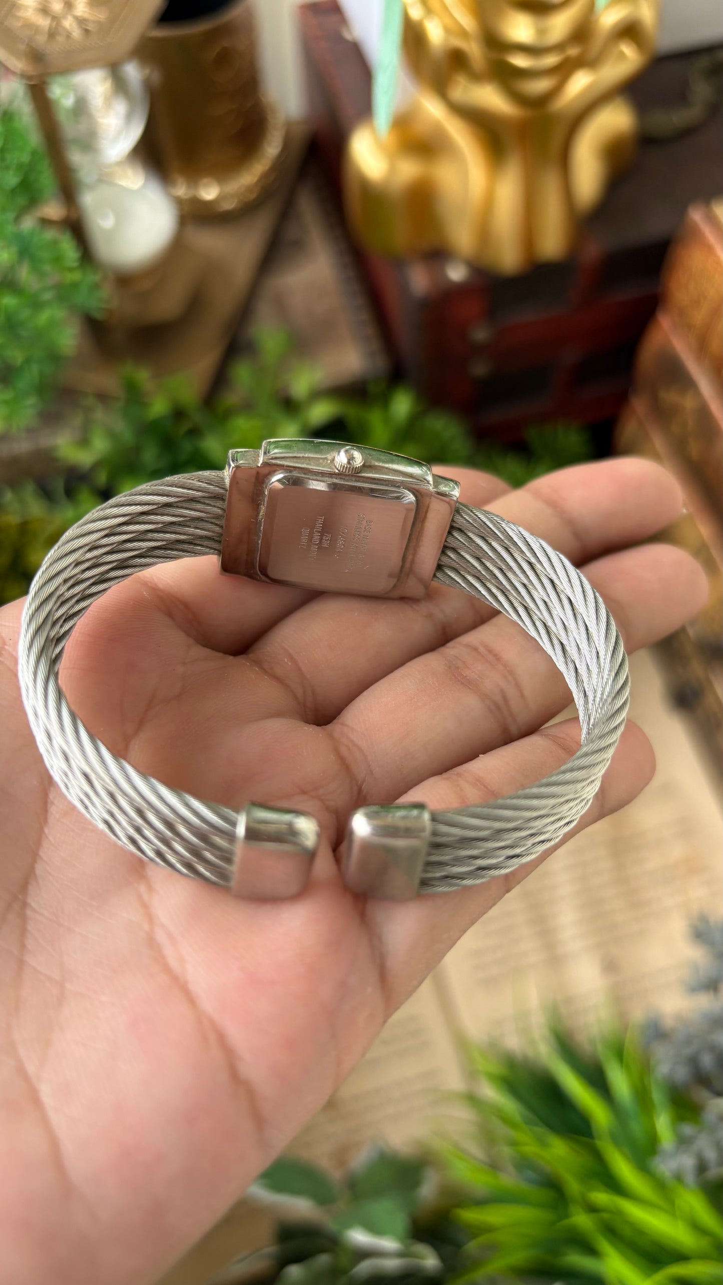 Rare Vintage Anne Klein II Quadruple Twisted Rope Watch in Silver Tone Quartz Charriol-Inspired #00240