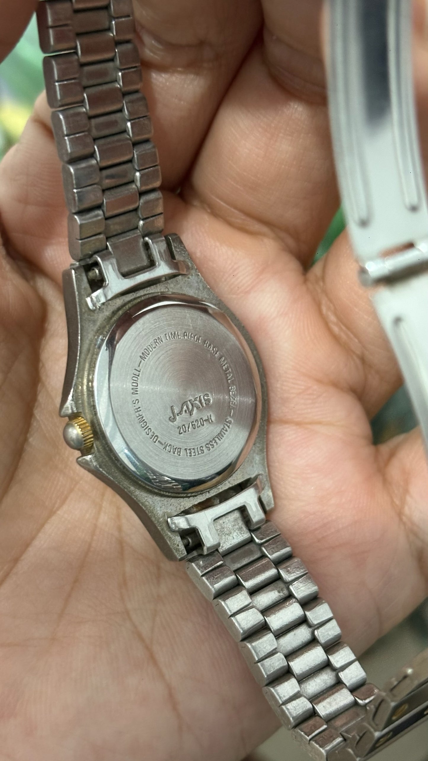 Rare Vintage Script by J-Axis Roman Dial Classic Watch in Two-Tone Quartz Carti Santos-Inspired