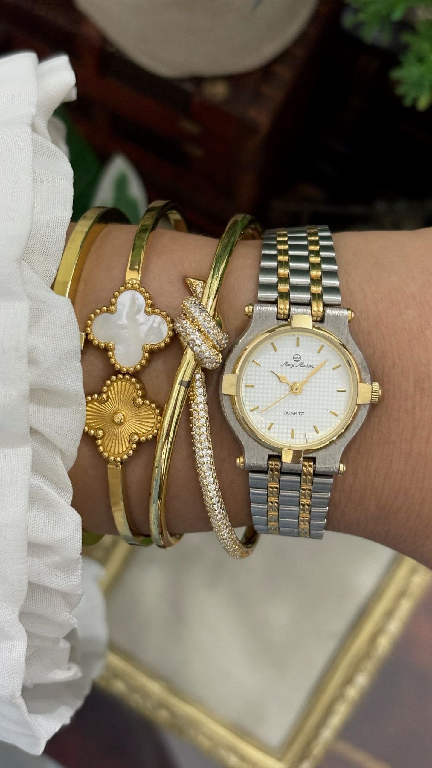 Vintage Mavy Maison Classic Watch in Two-Tone Quartz