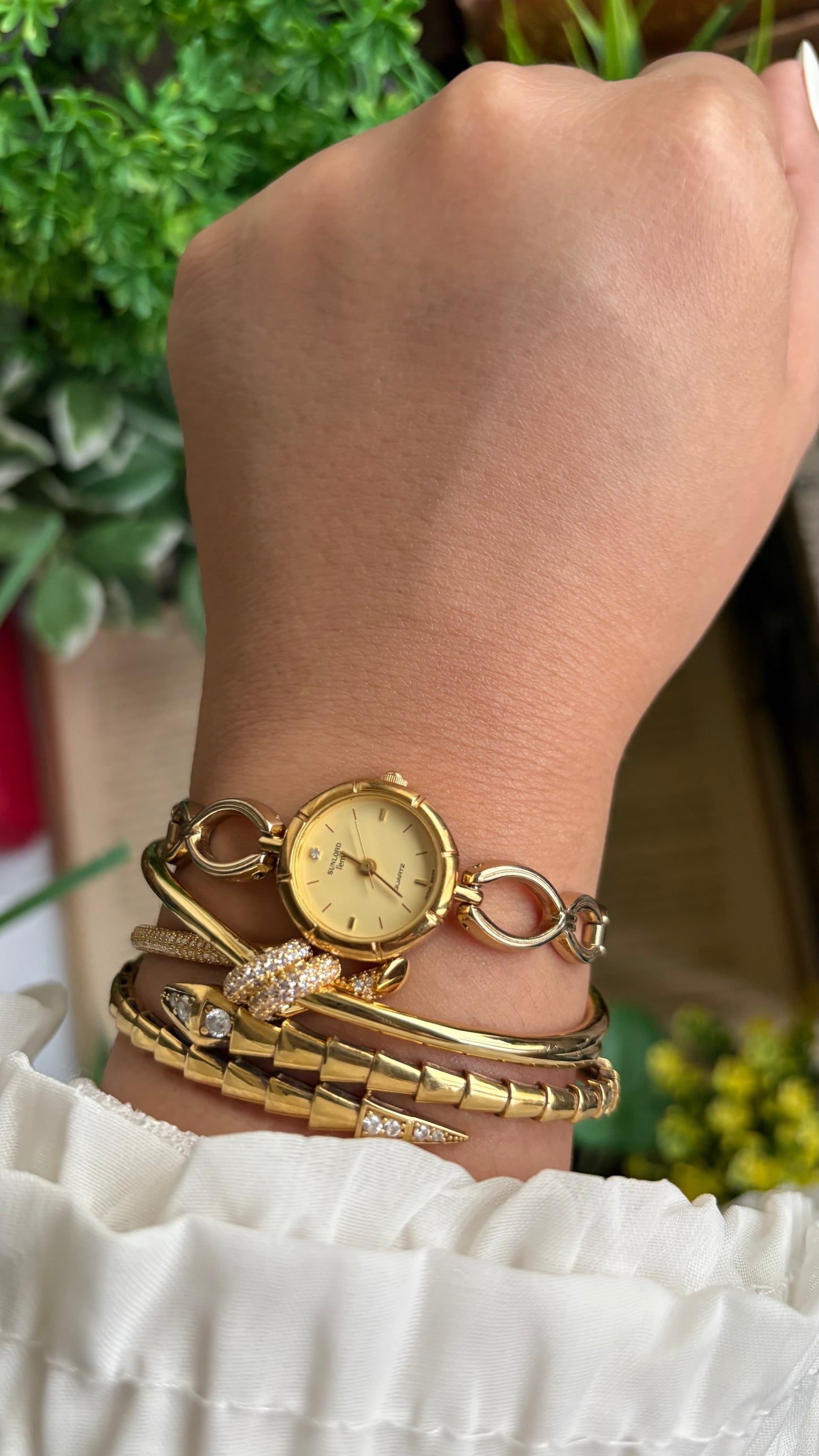 Vintage Sunlord Bracelet Watch in Gold Tone