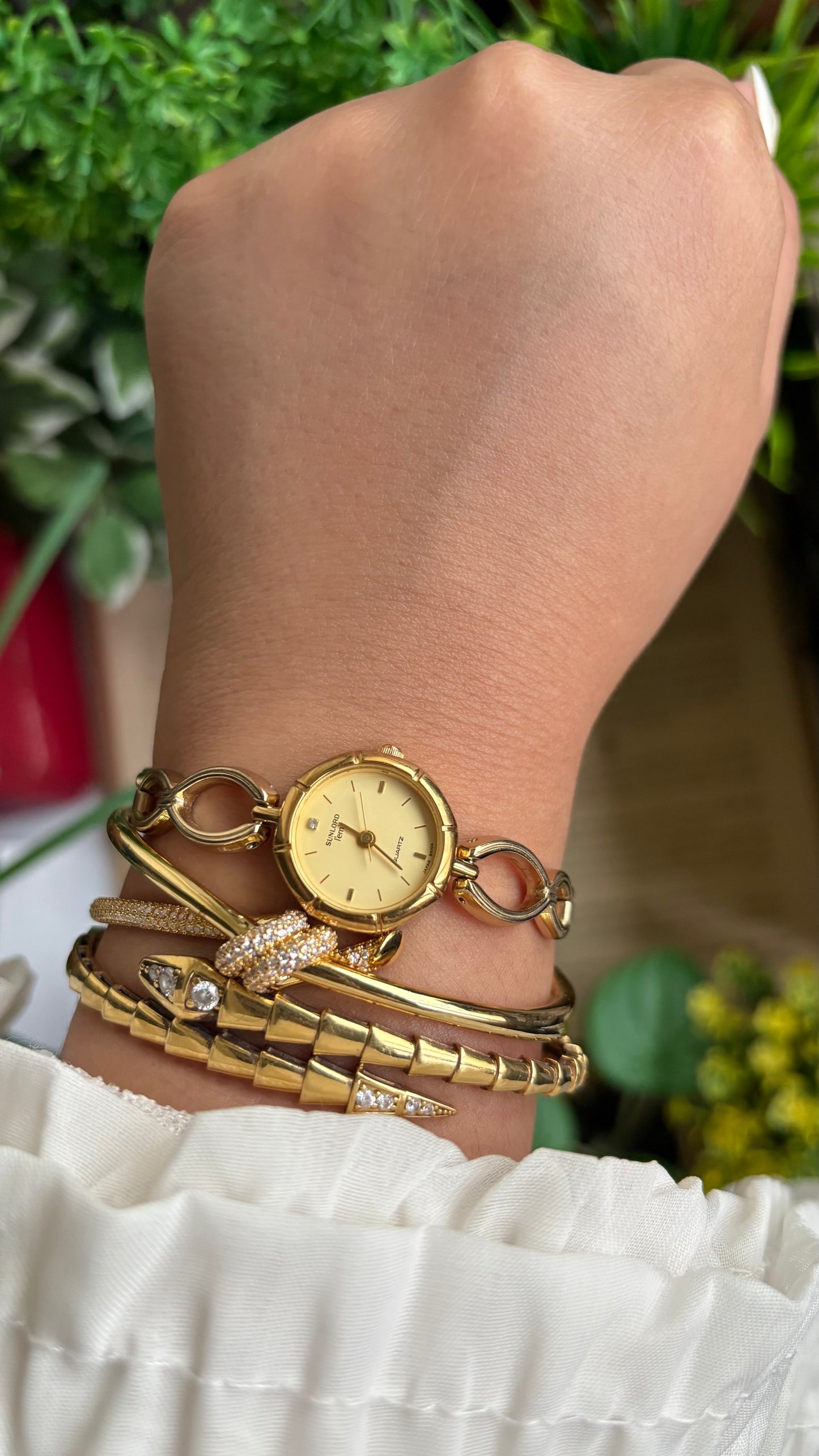Vintage Sunlord Bracelet Watch in Gold Tone
