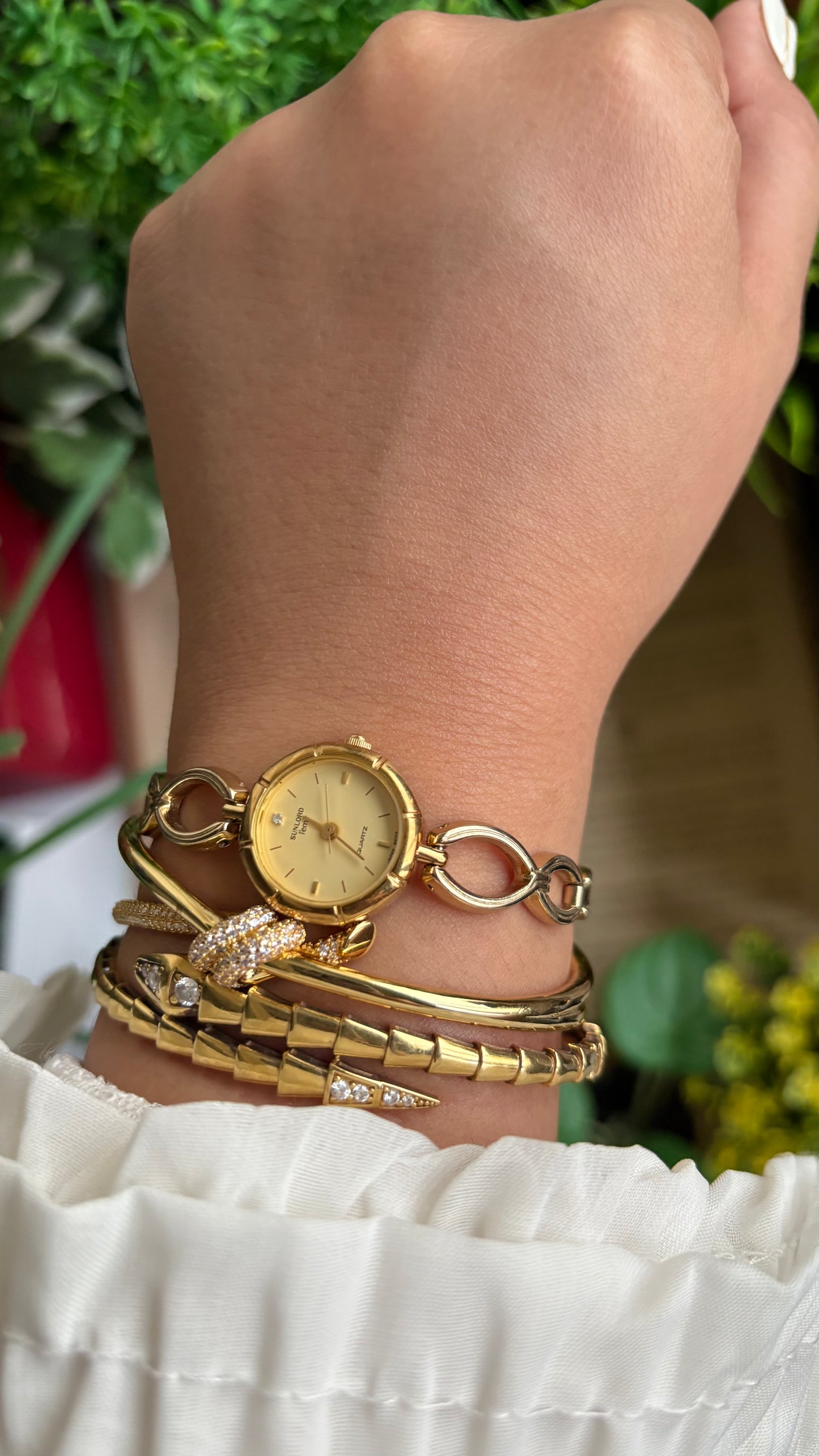 Vintage Sunlord Bracelet Watch in Gold Tone