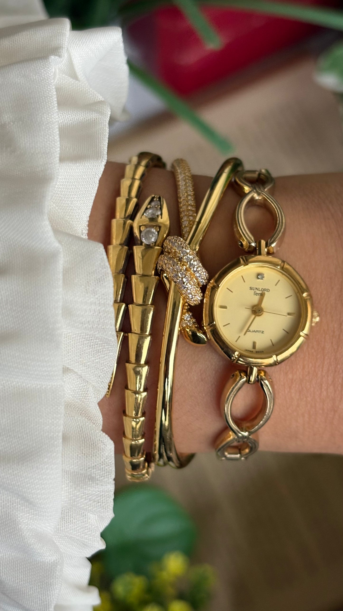 Vintage Sunlord Bracelet Watch in Gold Tone