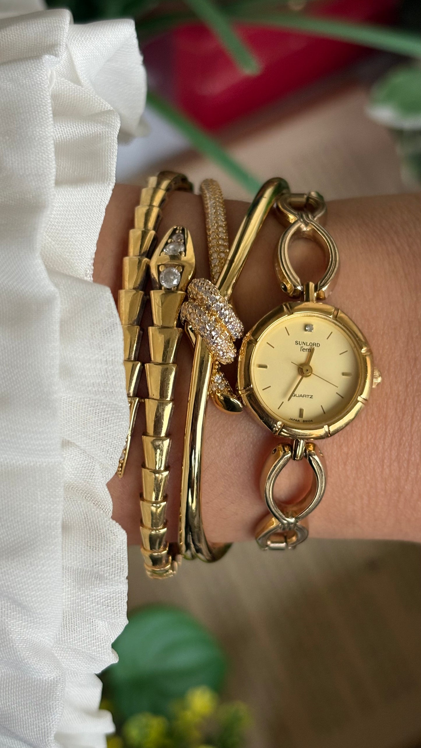 Vintage Sunlord Bracelet Watch in Gold Tone