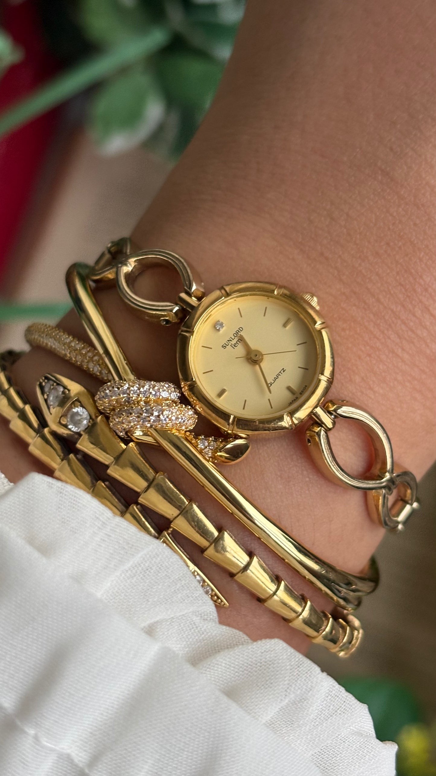 Vintage Sunlord Bracelet Watch in Gold Tone