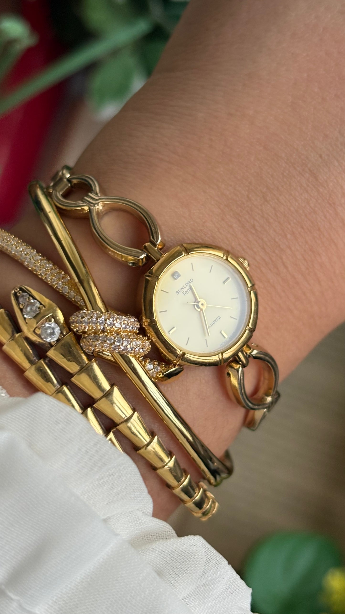 Vintage Sunlord Bracelet Watch in Gold Tone