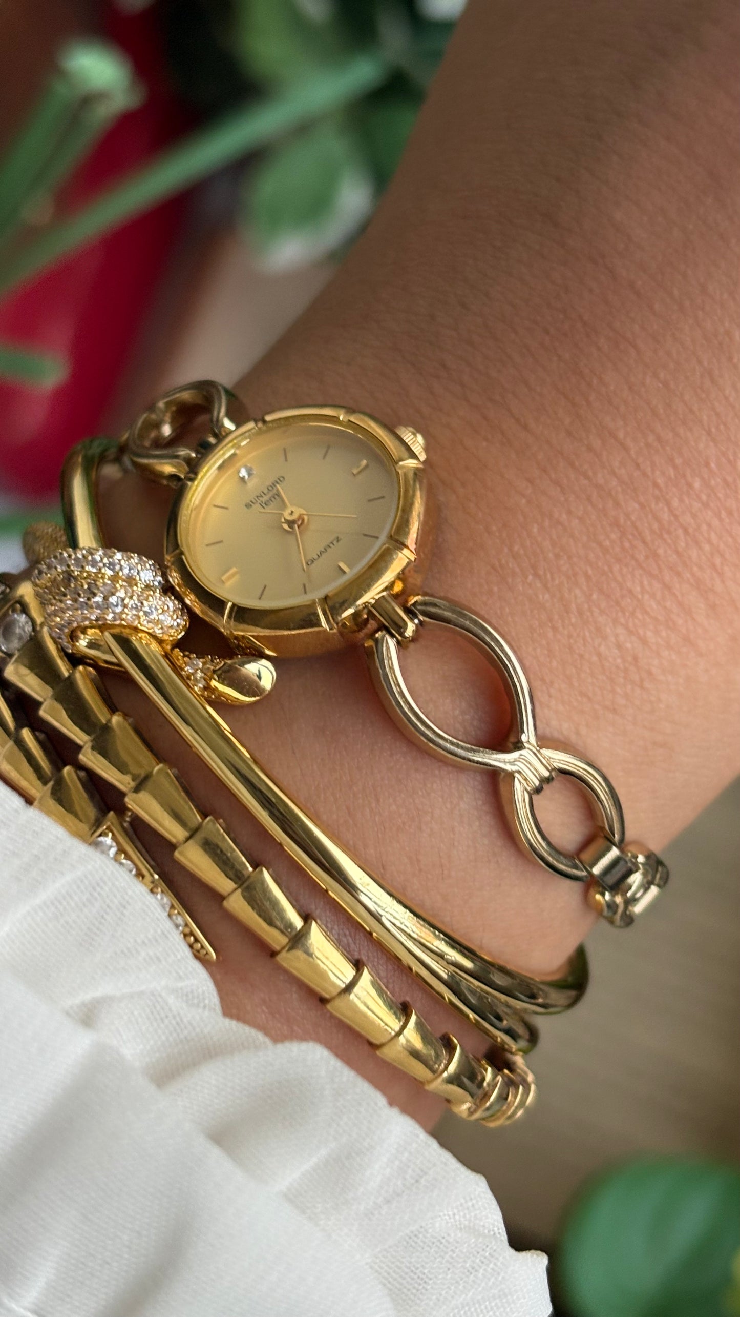 Vintage Sunlord Bracelet Watch in Gold Tone