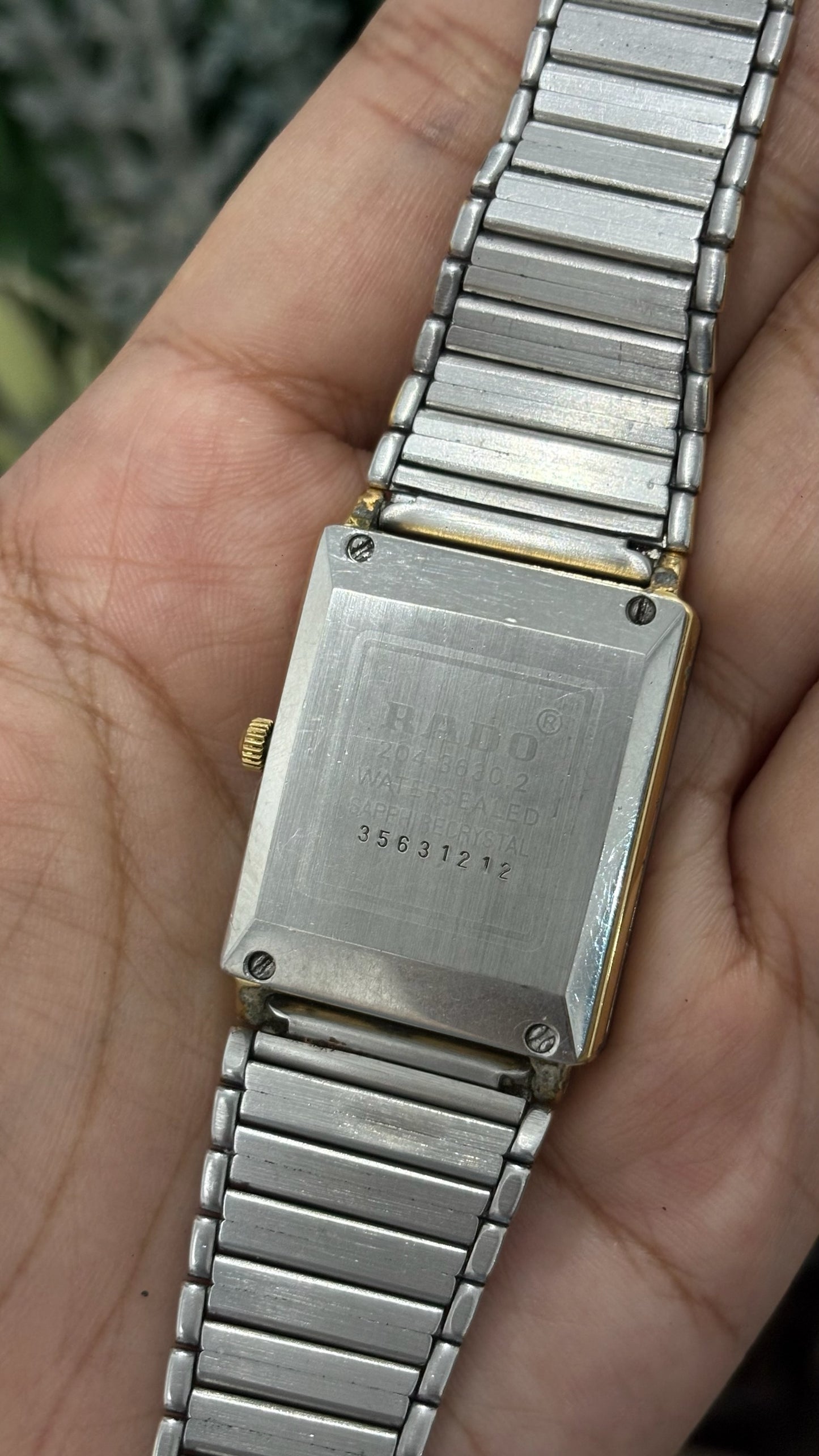 Rare Vintage Rado Florence Tank Watch in Two-Tone Quartz