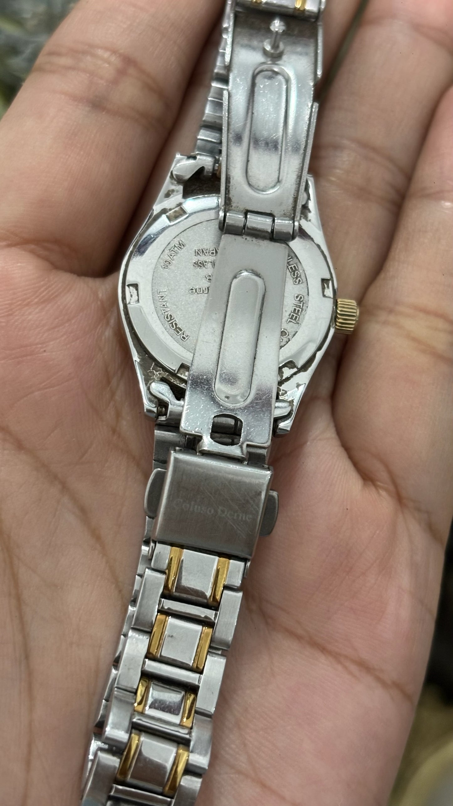 Vintage Coluso Derne Sapphire Glass Classic Watch in Two-Tone Quartz