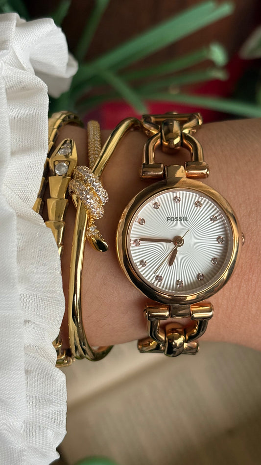 Vintage Fossil Watch in Rose Gold Tone